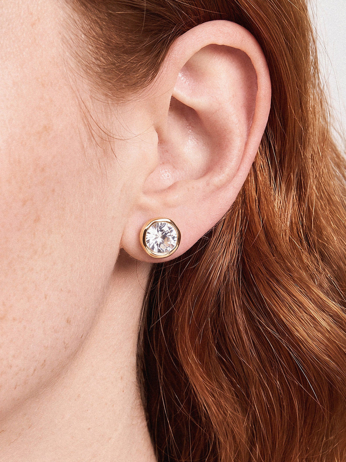 Crystal Luxe Circle Mini Studs