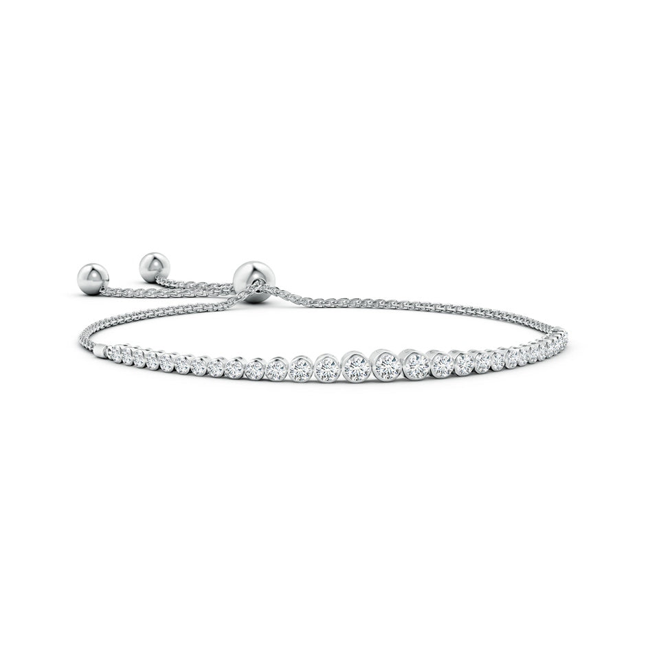 Lab-Grown Graduated Bezel-Set Diamond Bolo Bracelet