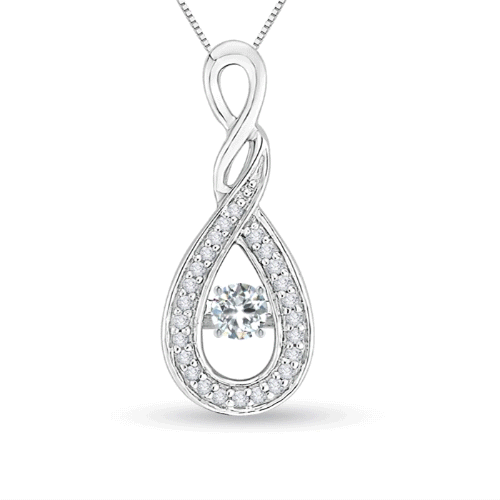 Rocking Diamond Infinity Loop Pendant with Diamonds