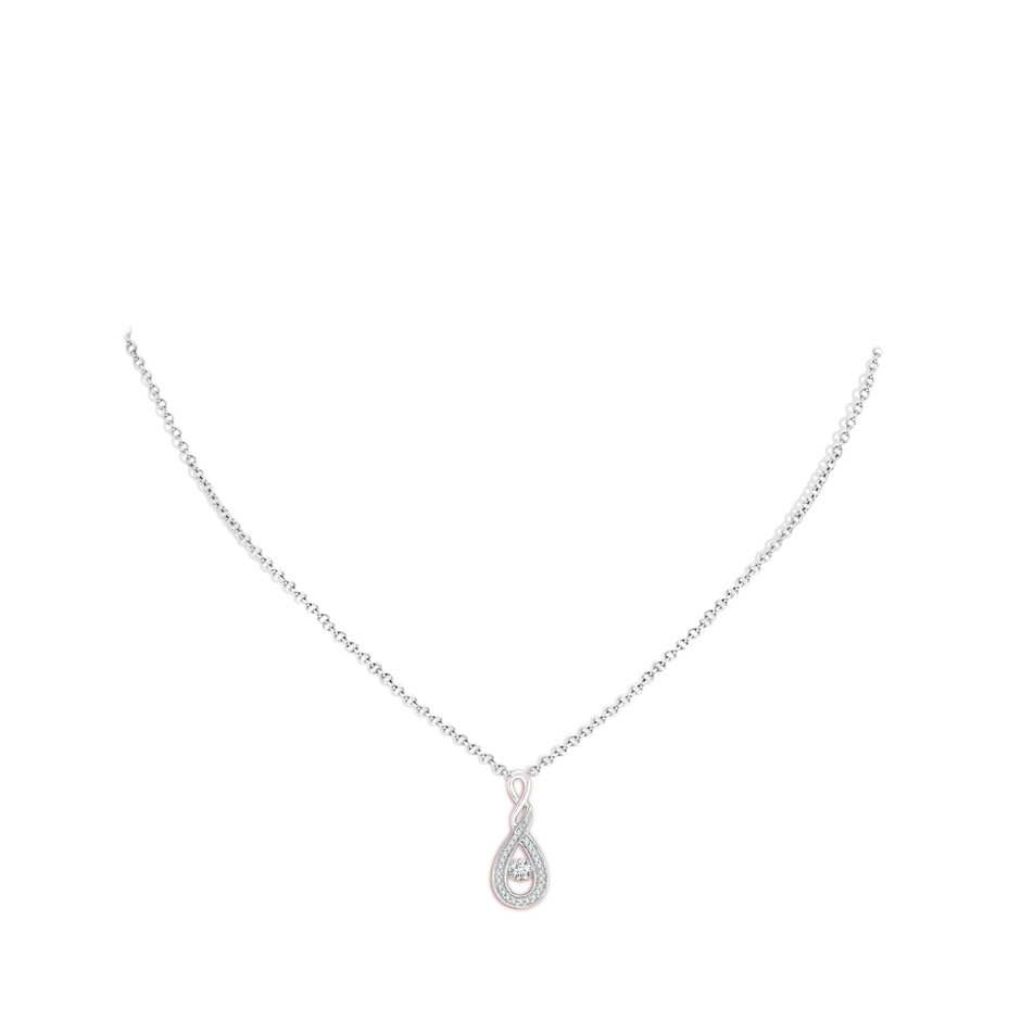 Rocking Diamond Infinity Loop Pendant with Diamonds