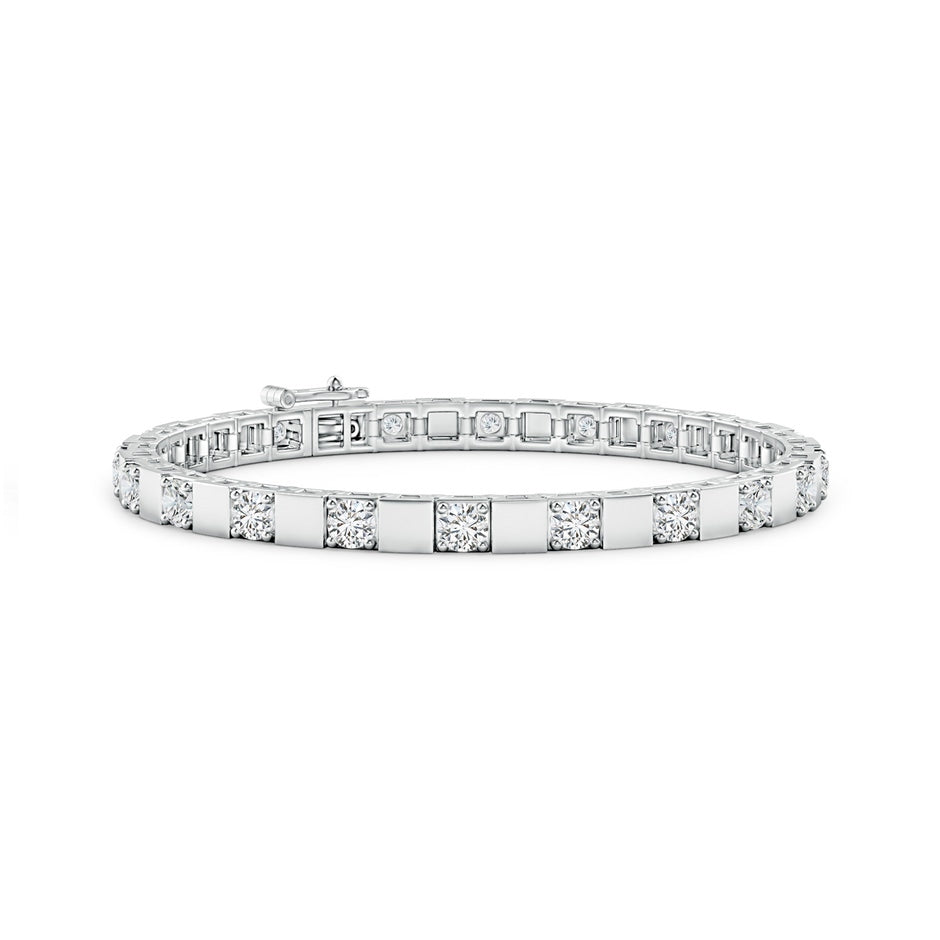 Diamond Square Link Stackable Bracelet