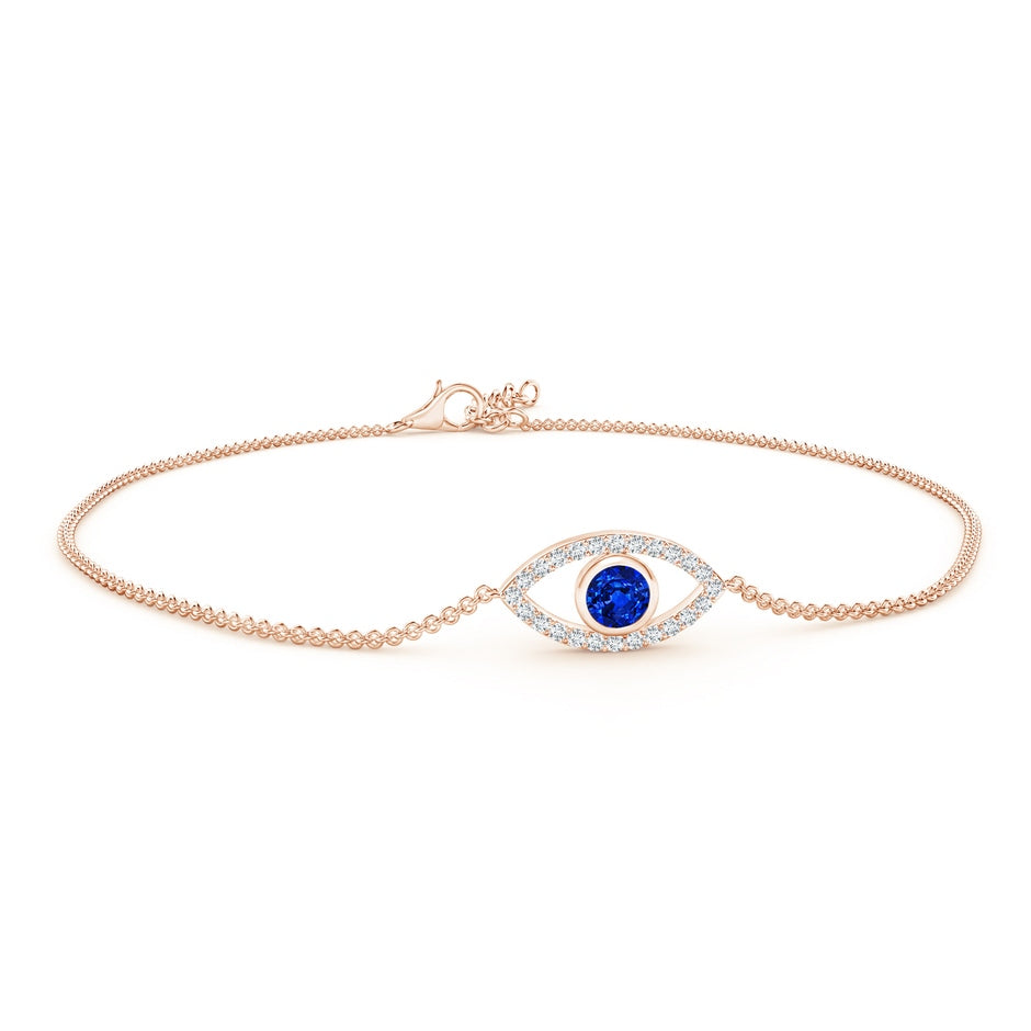 Bezel-Set Sapphire and Diamond Evil Eye Bracelet