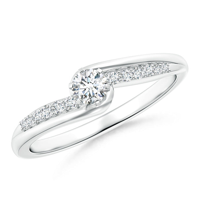 Six Prong-Set Solitaire Diamond Bypass Promise Ring