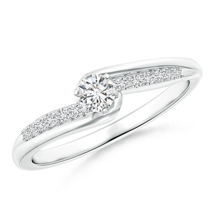 Six Prong-Set Solitaire Diamond Bypass Promise Ring