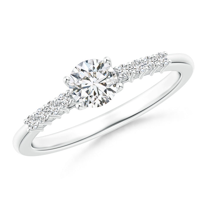 Round Diamond Classic Solitaire Ring With Pretzel Heart Motif