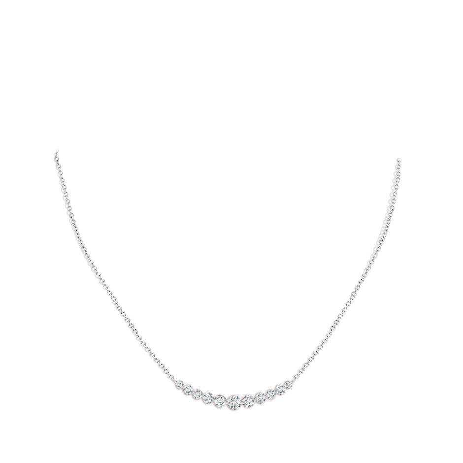 Lab-Grown Contemporary Round Diamond Journey Pendant Necklace
