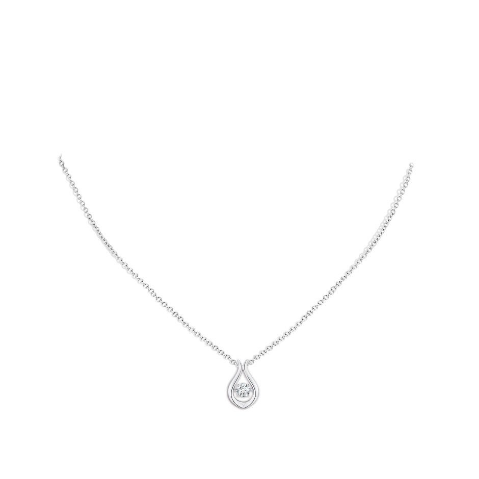 Rocking Diamond Solitaire Drop Pendant