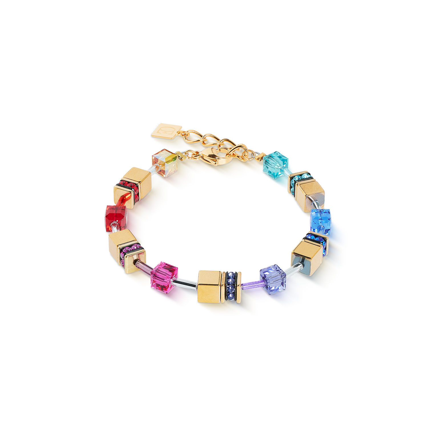 GeoCUBE® Iconic Metallic bracelet Rainbow gold