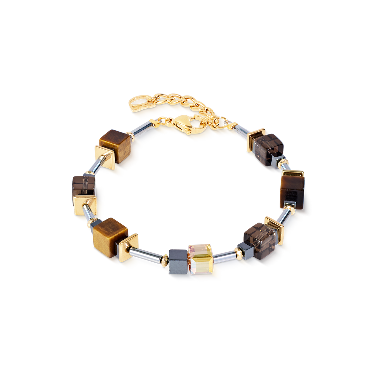 Cube Duet Bracelet Earth Gold