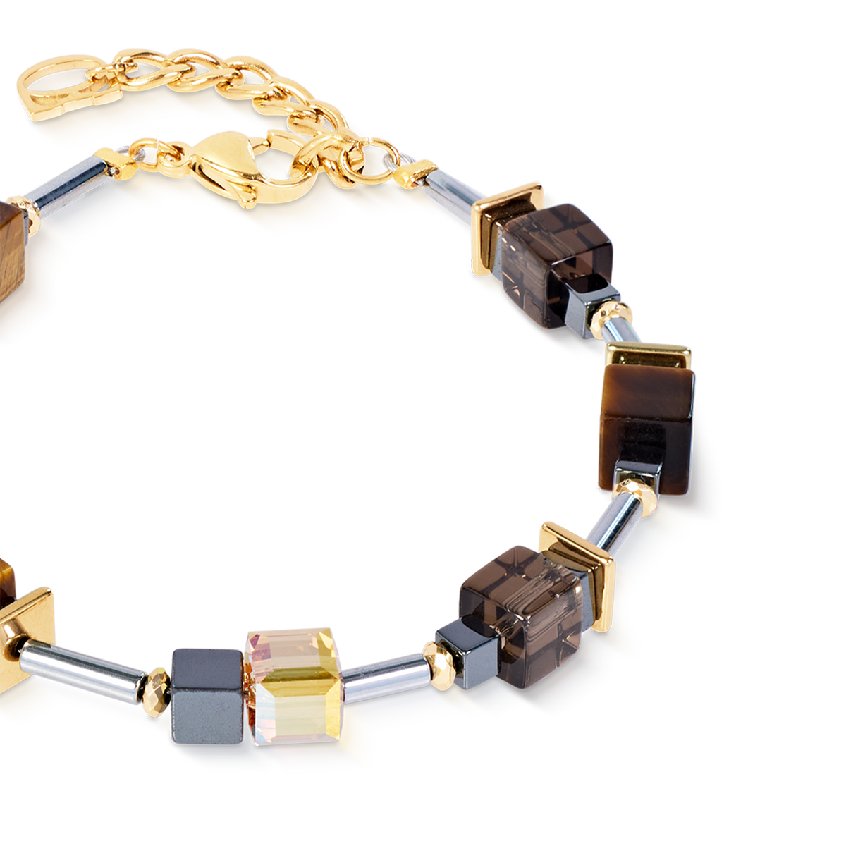 Cube Duet Bracelet Earth Gold