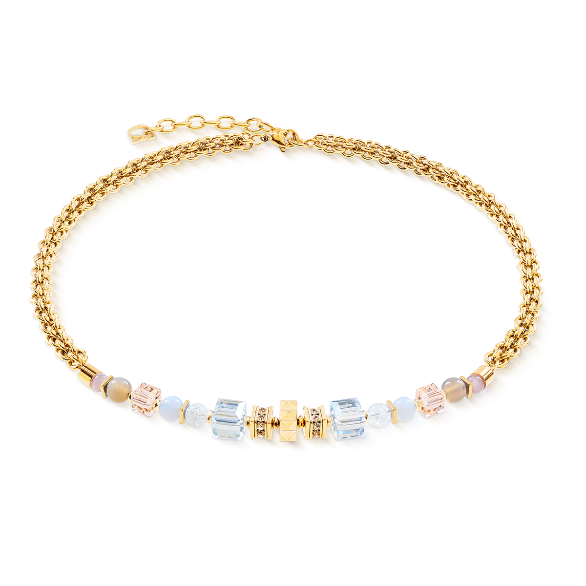 Necklace Cube Nexus gold-pastel