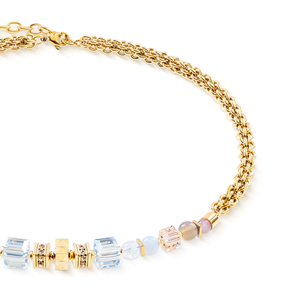 Necklace Cube Nexus gold-pastel