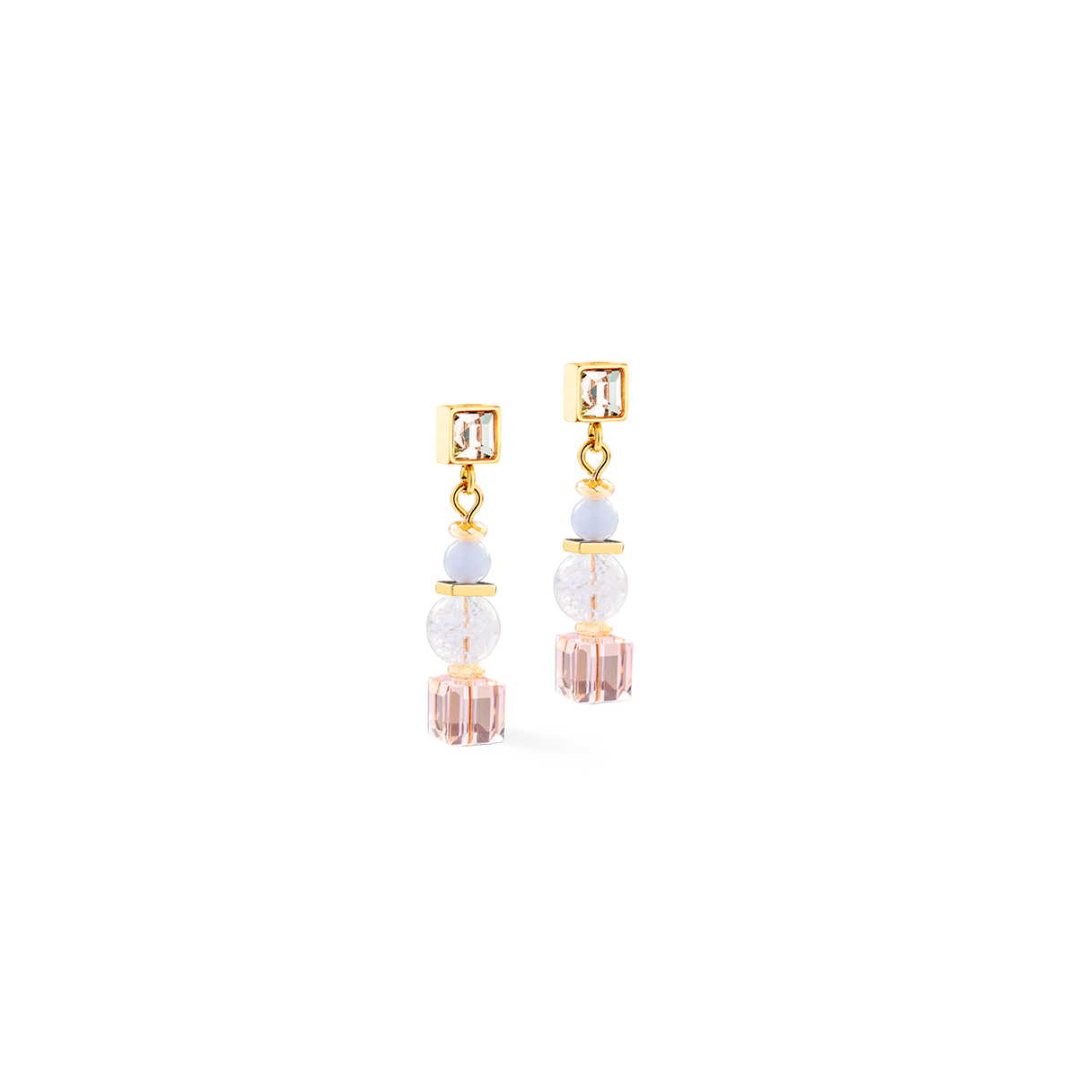 Earrings Cube Nexus gold-pastel