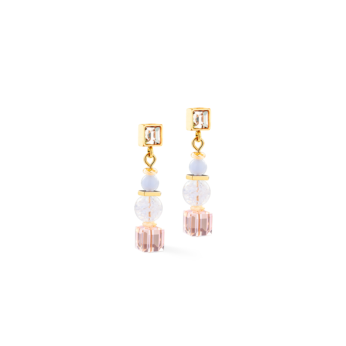 Earrings Cube Nexus gold-pastel