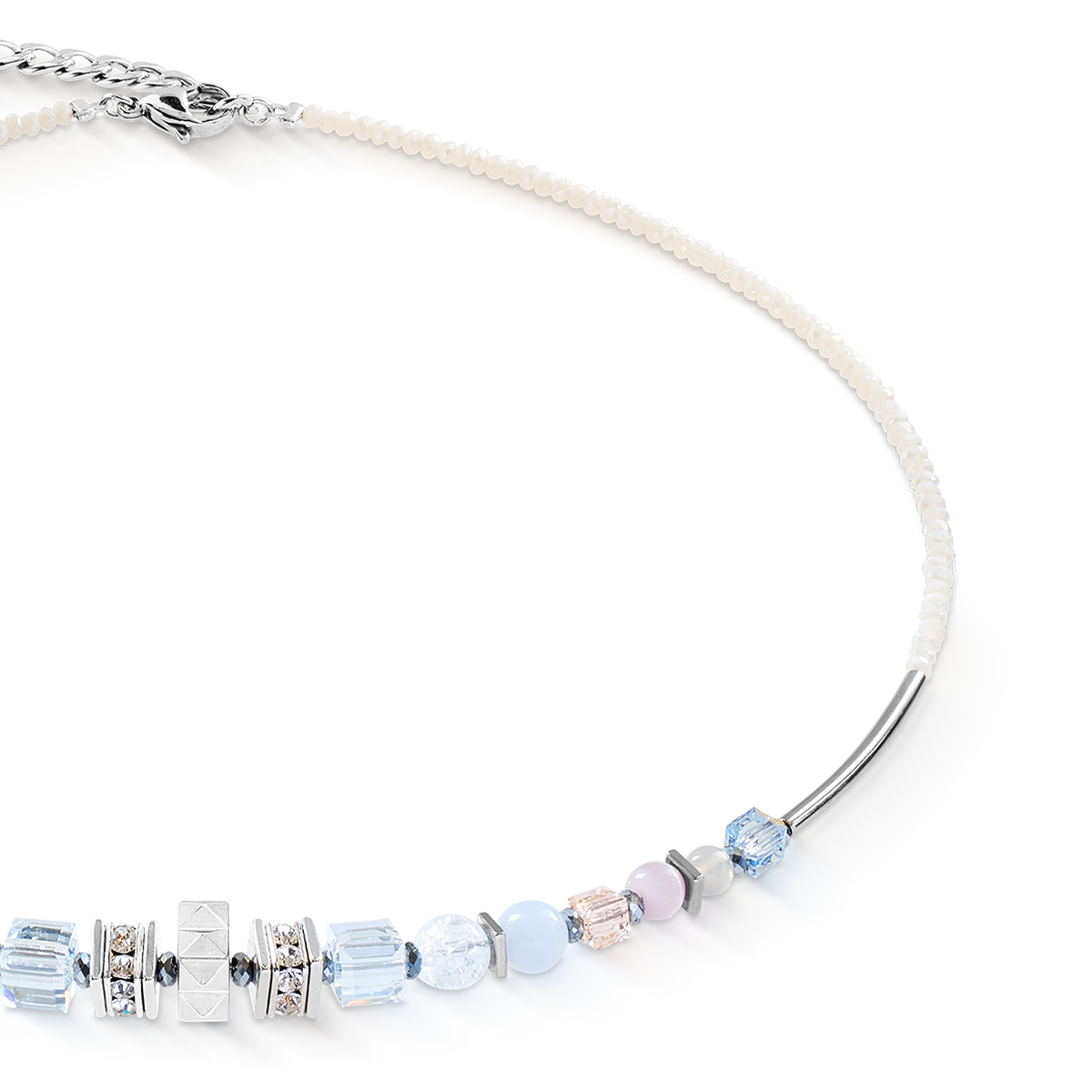 Necklace Shape Mix Nexus silver-pastel