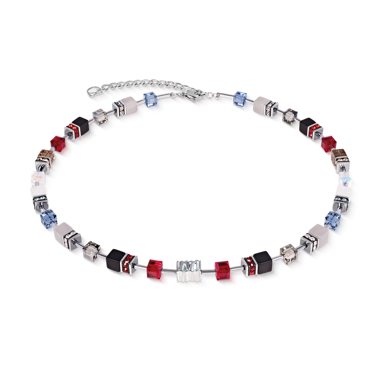 GeoCUBE® Iconic Wave Necklace Urban Silver