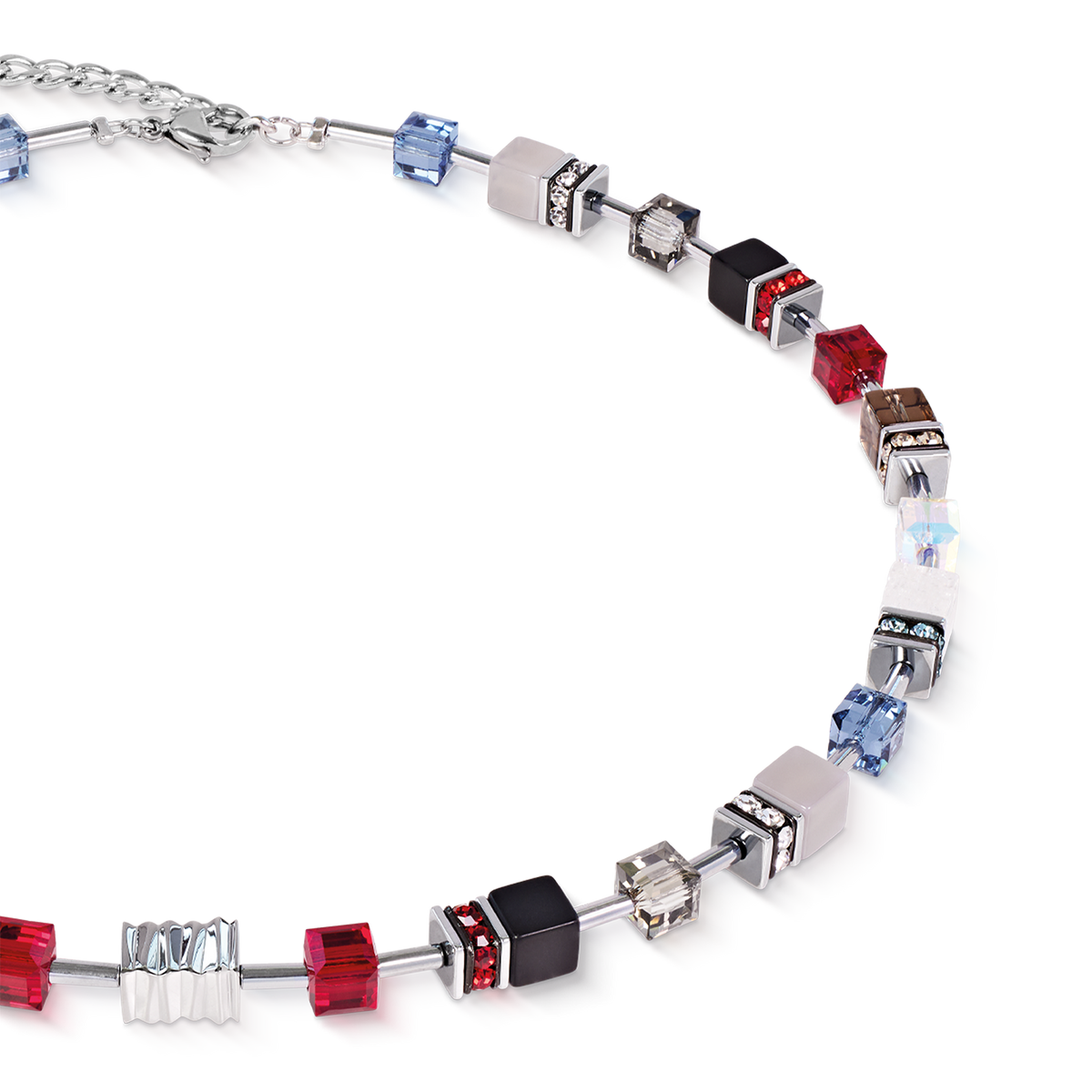 GeoCUBE® Iconic Wave Necklace Urban Silver