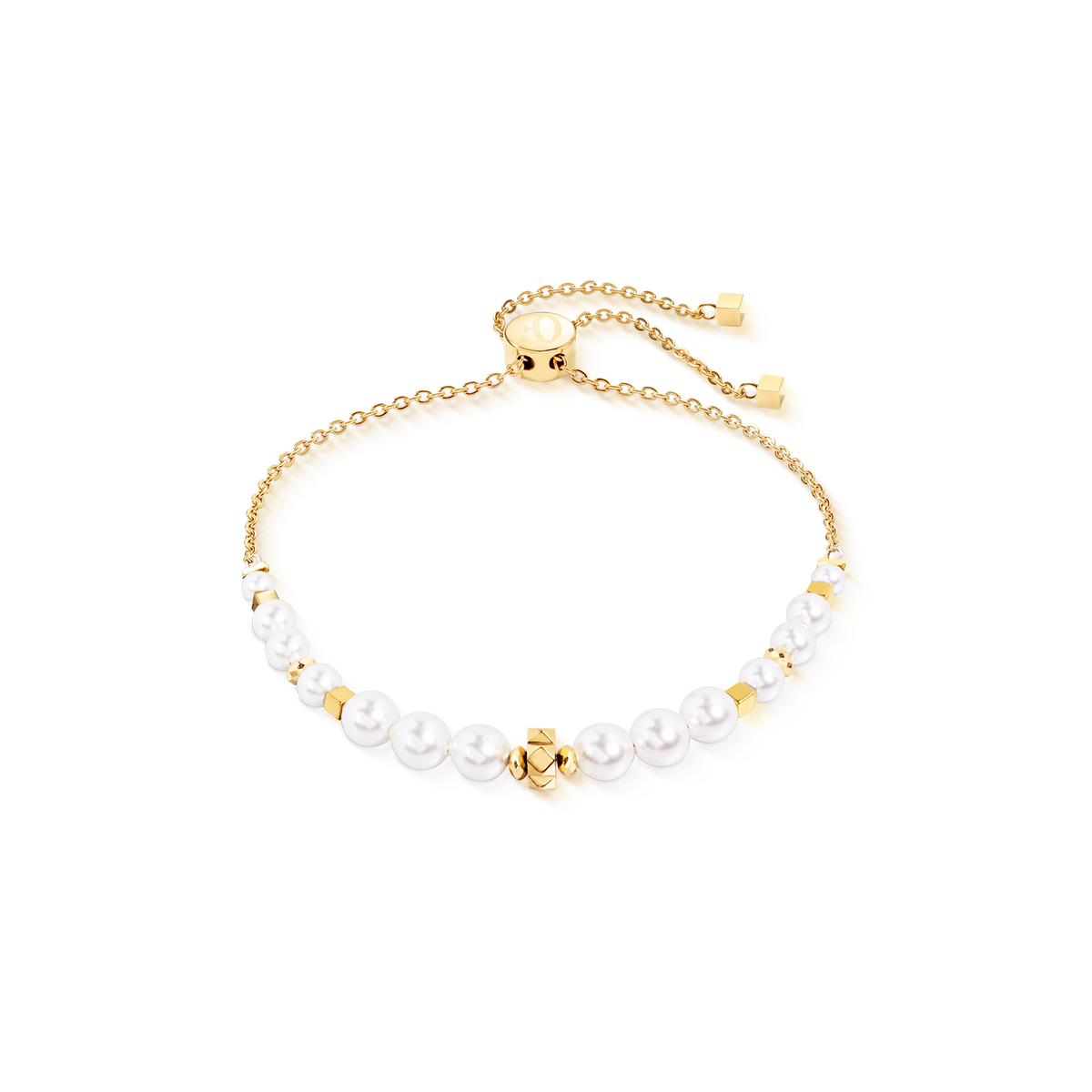 Bracelet Slider Pearl Spike Gold