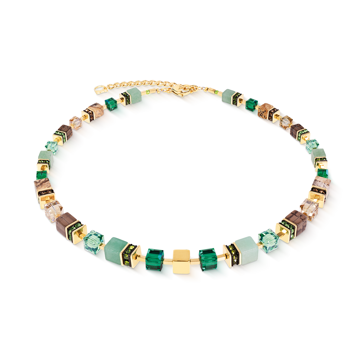 GeoCUBE® Precious Statement Necklace Emerald Garden