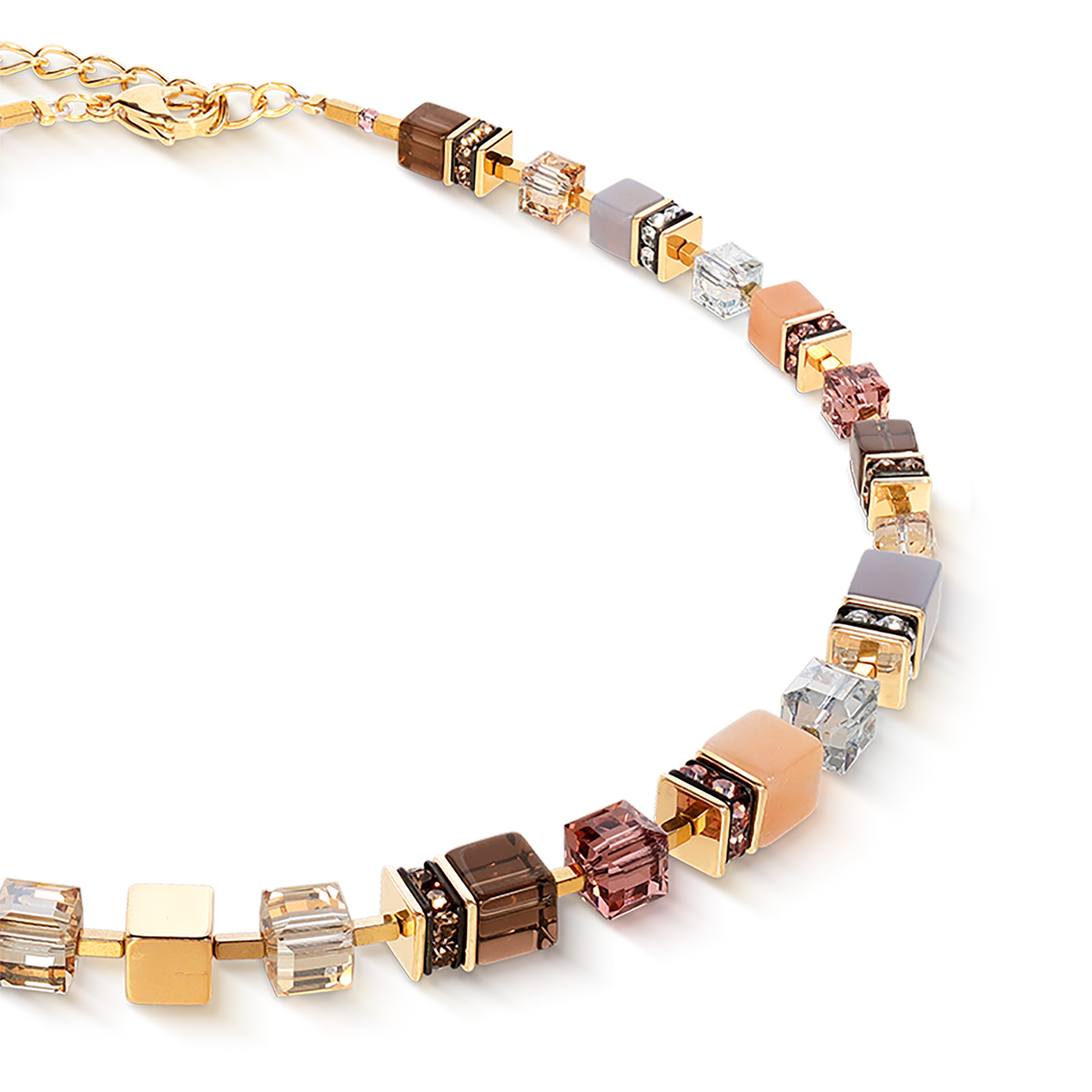 GeoCUBE® Precious Statement necklace golden Blush