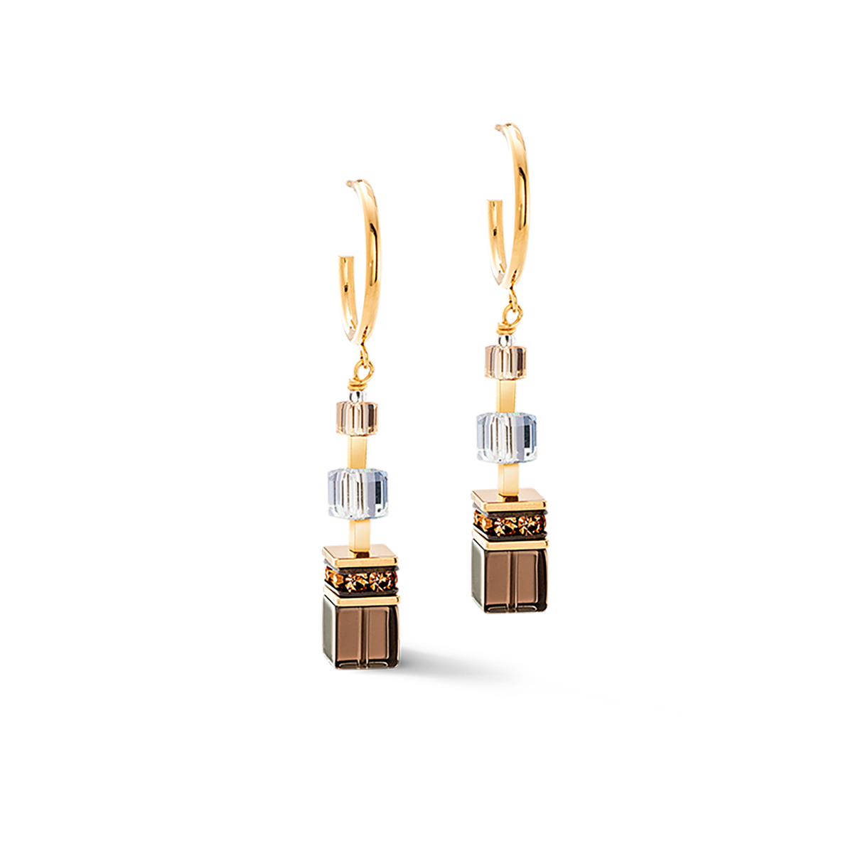 GeoCUBE® Precious Statement earring golden Blush