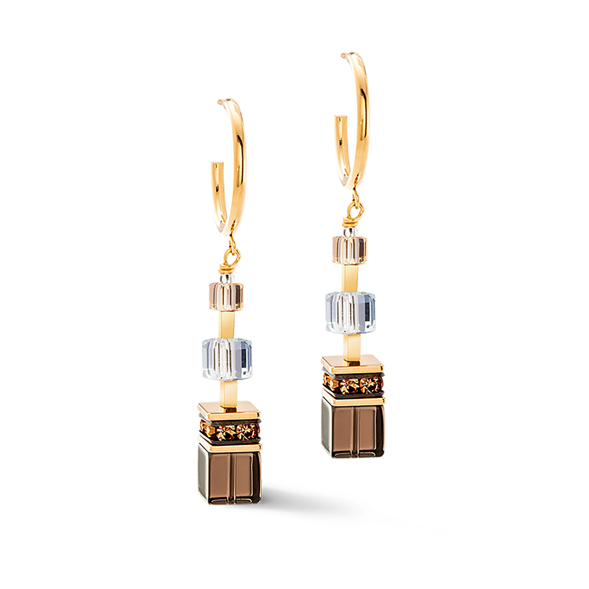 GeoCUBE® Precious Statement earring golden Blush