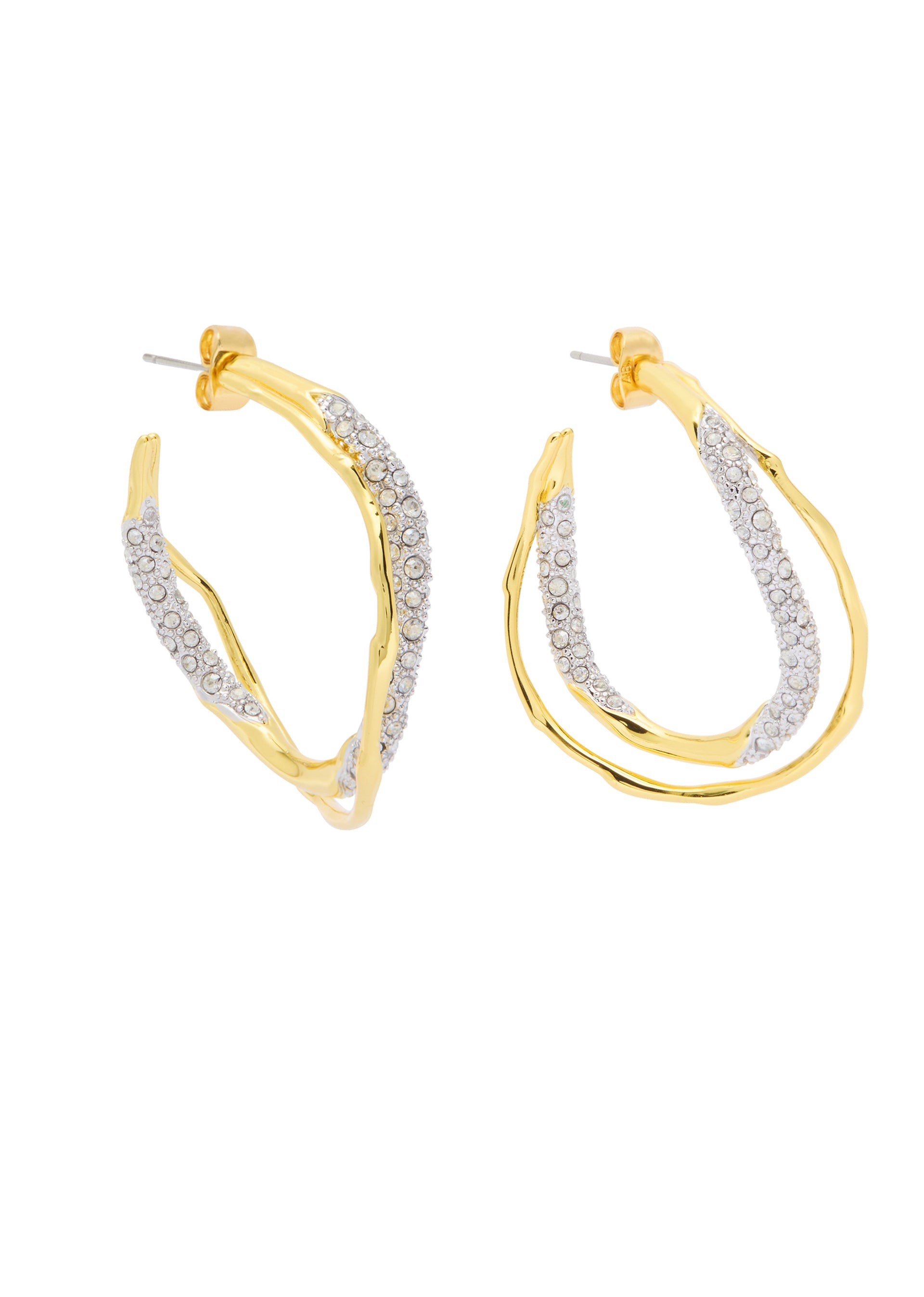 Solanales 14kt gold-plated hoop earrings