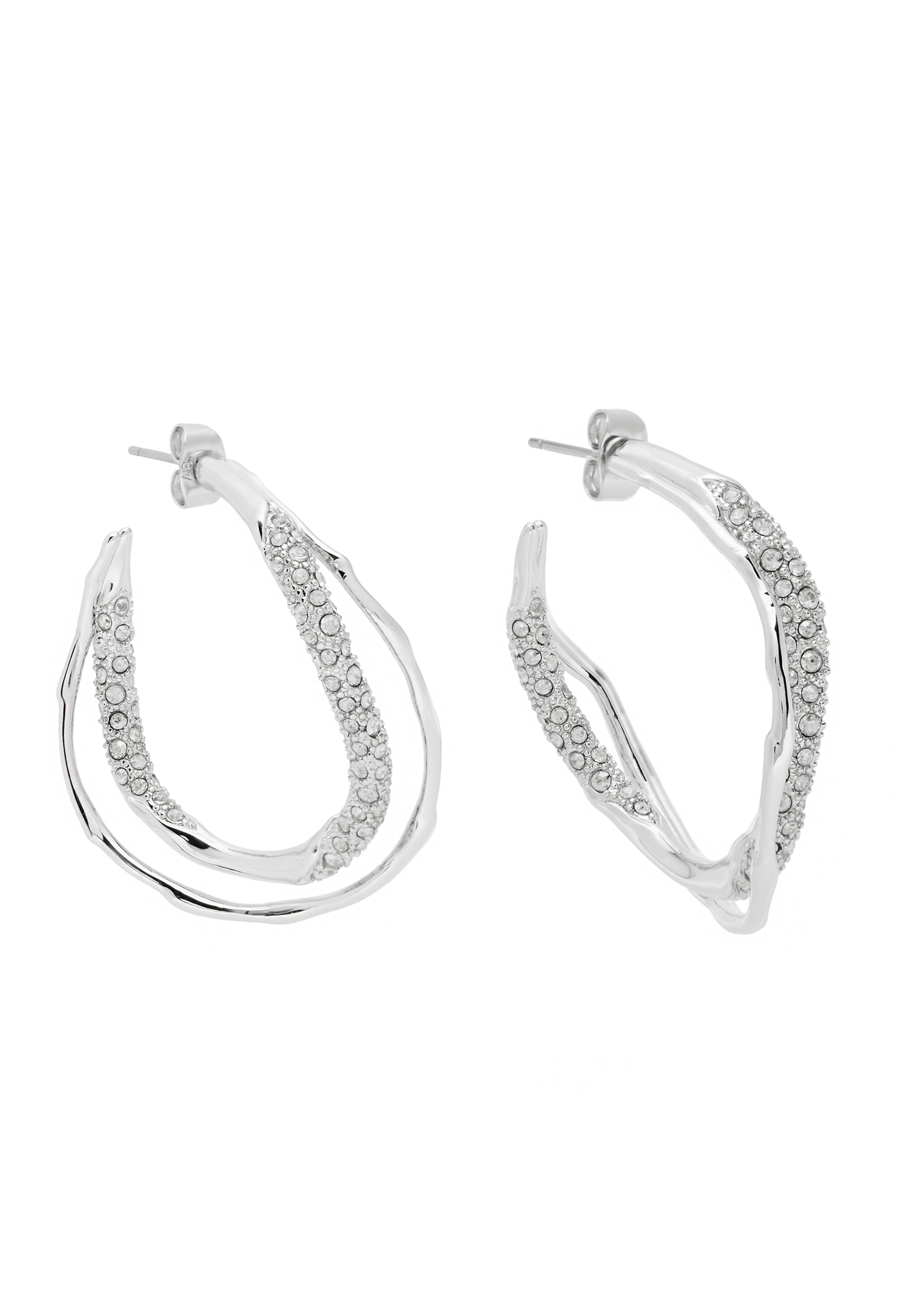 Solanes silver-plated hoop earrings