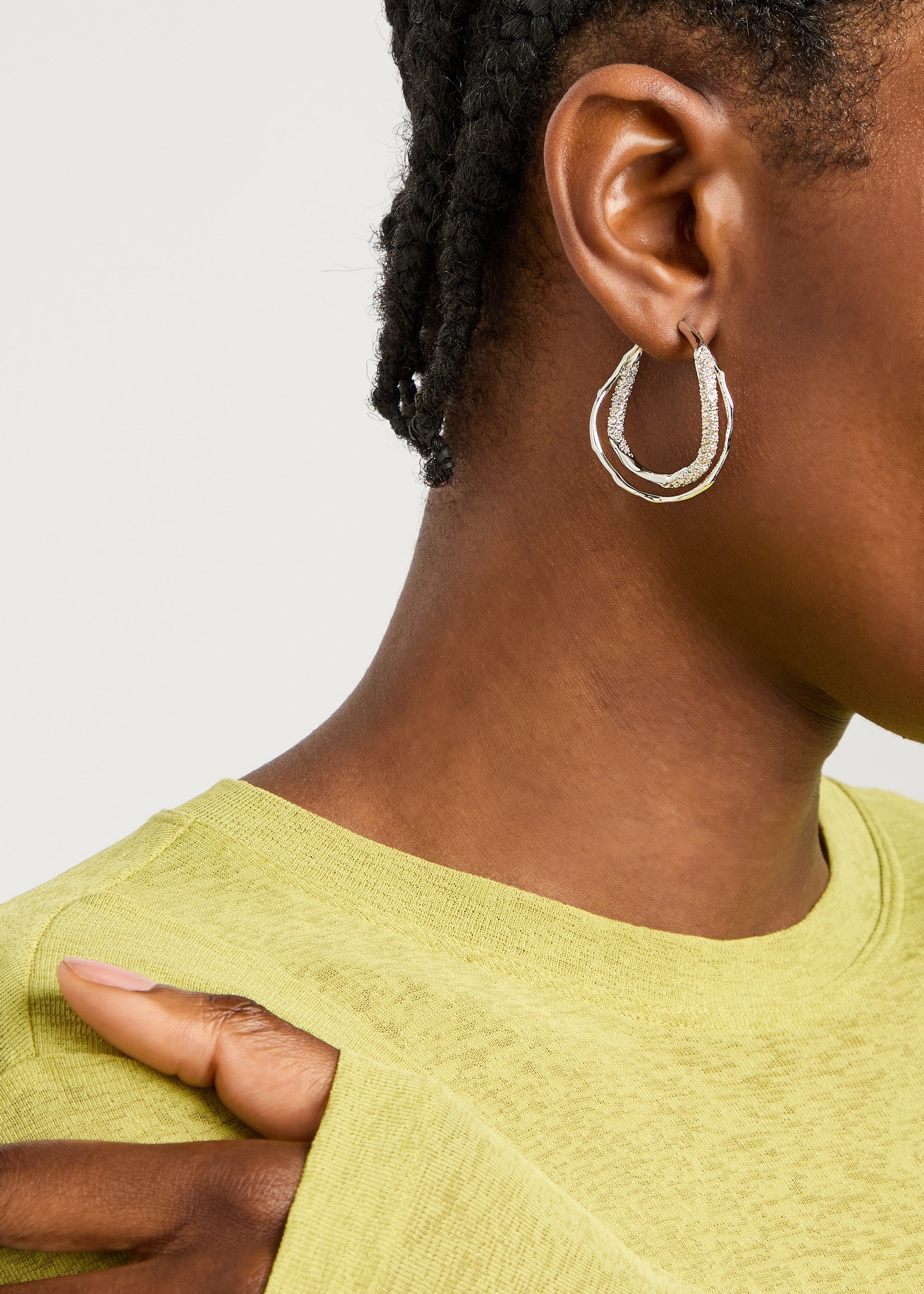 Solanes silver-plated hoop earrings