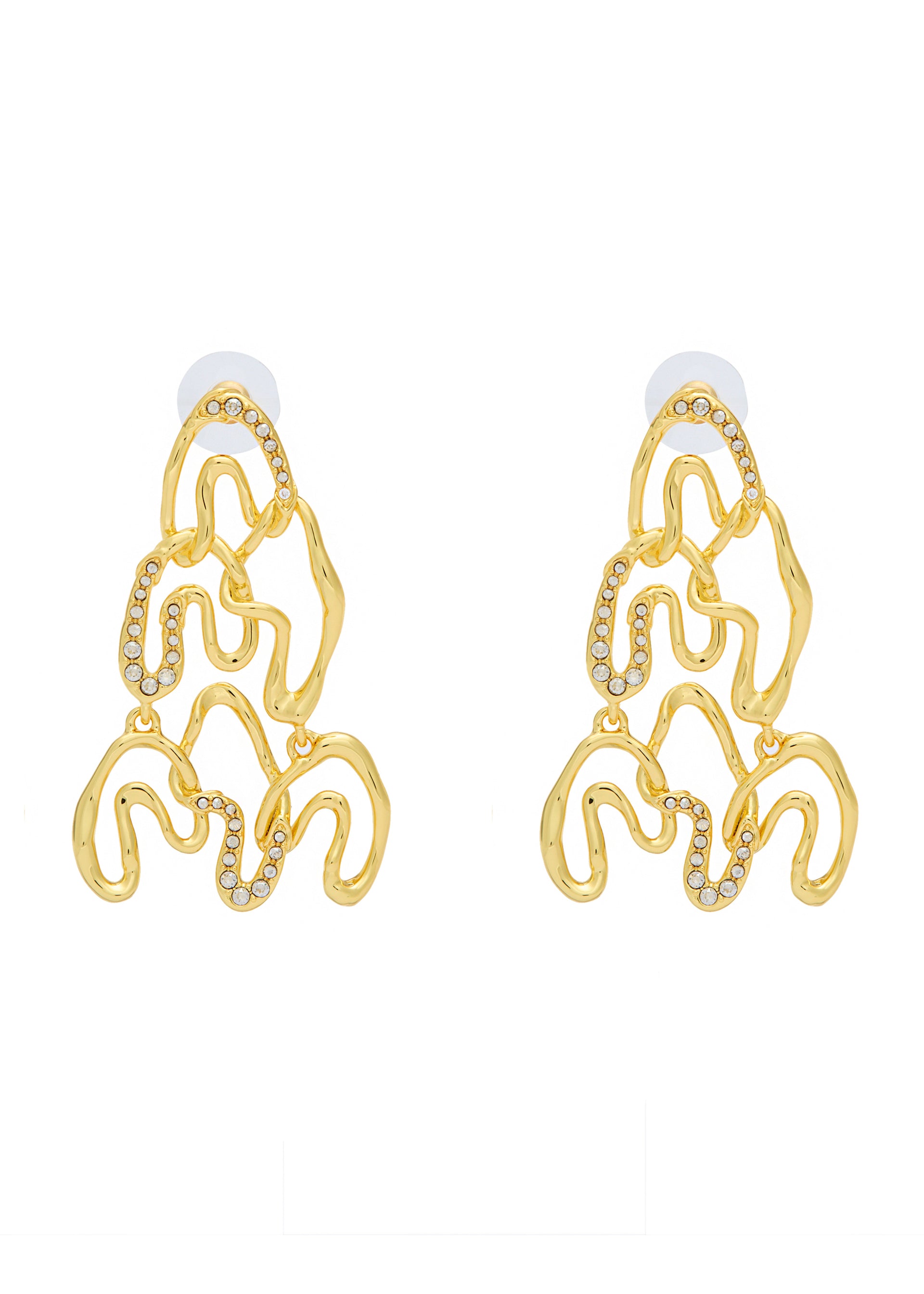 Solanales 14kt gold-plated drop earrings