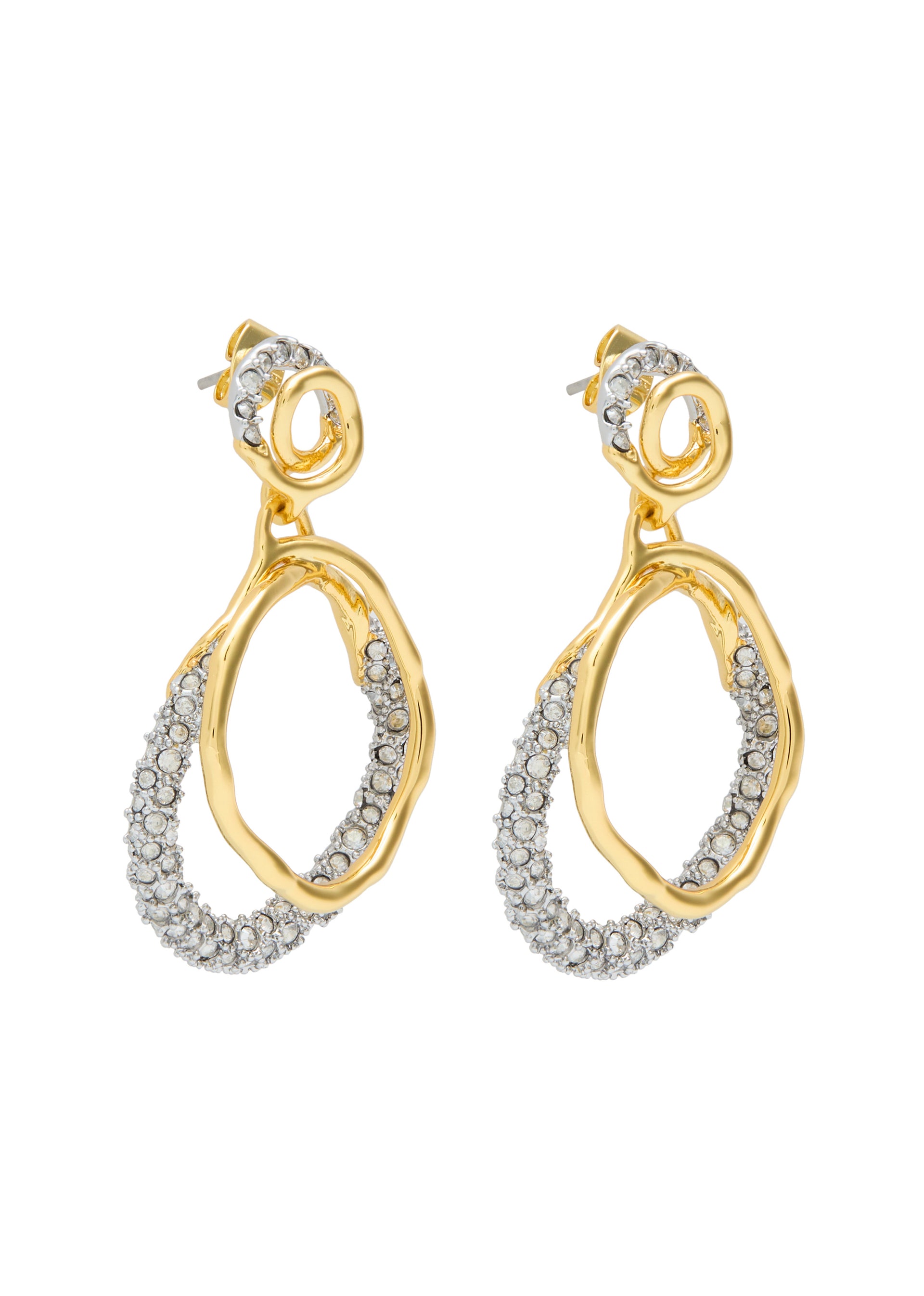 Solanales 14kt gold-plated hoop earrings