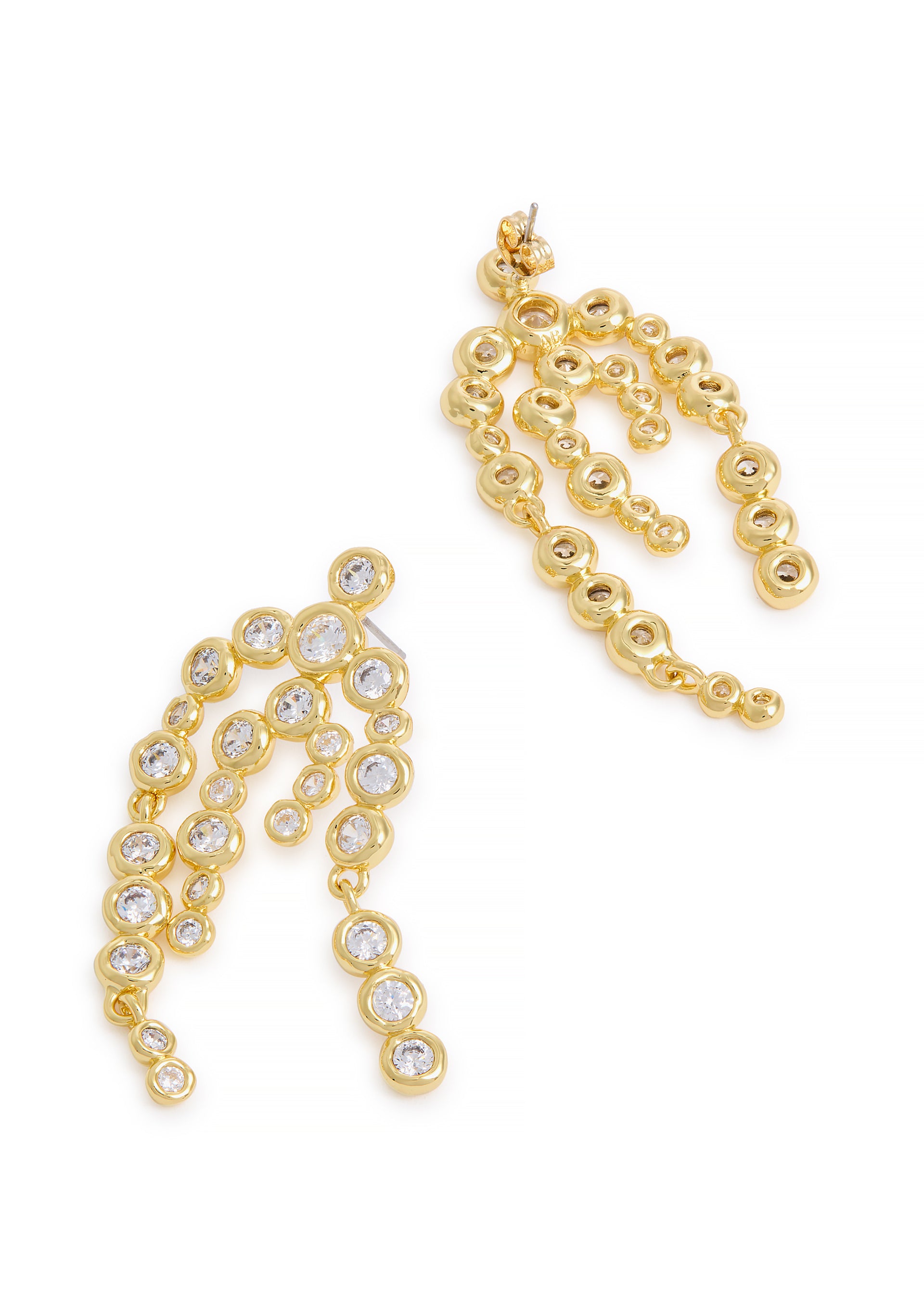 Asterales crystal-embellished 14kt gold-plated drop earrings