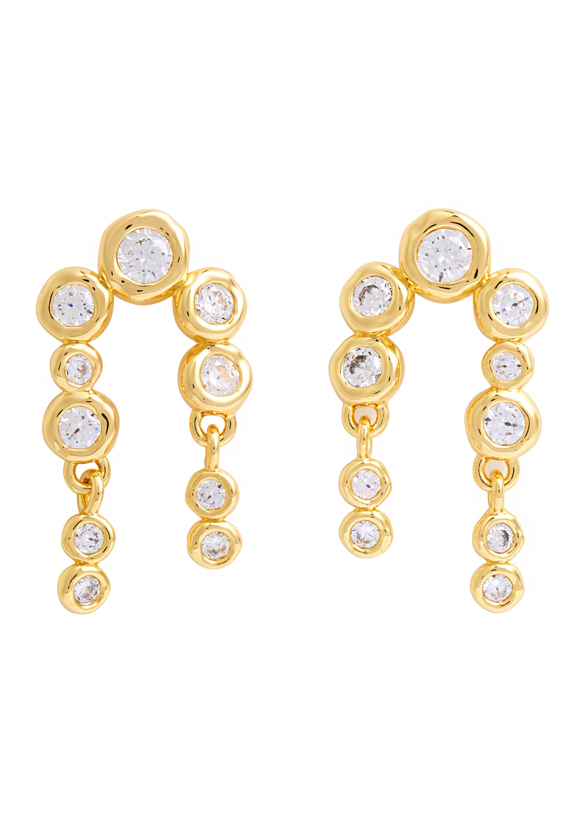Asterales 14kt gold-plated drop earrings