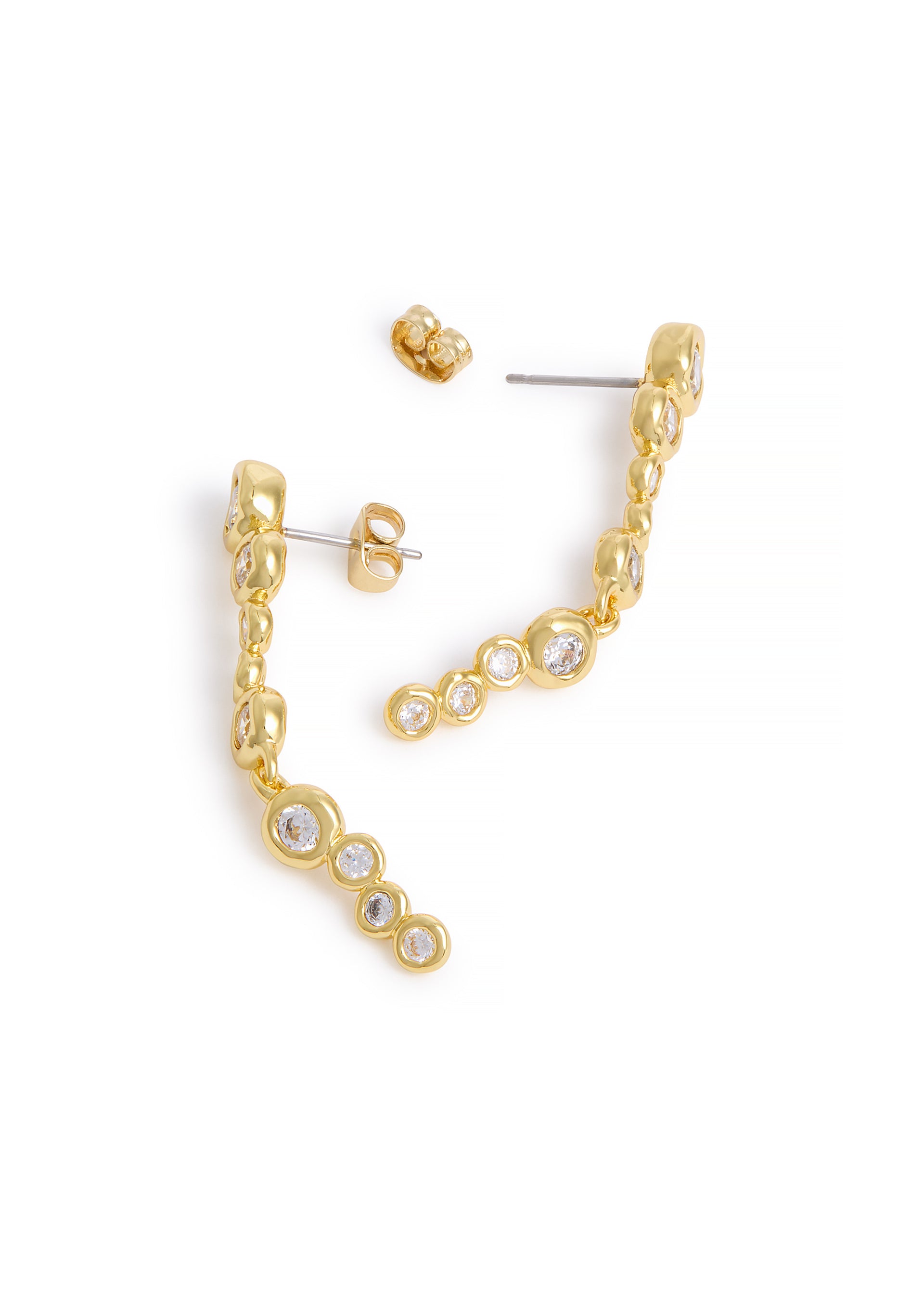 Asterales crystal-embellished 14kt gold-plated drop earrings