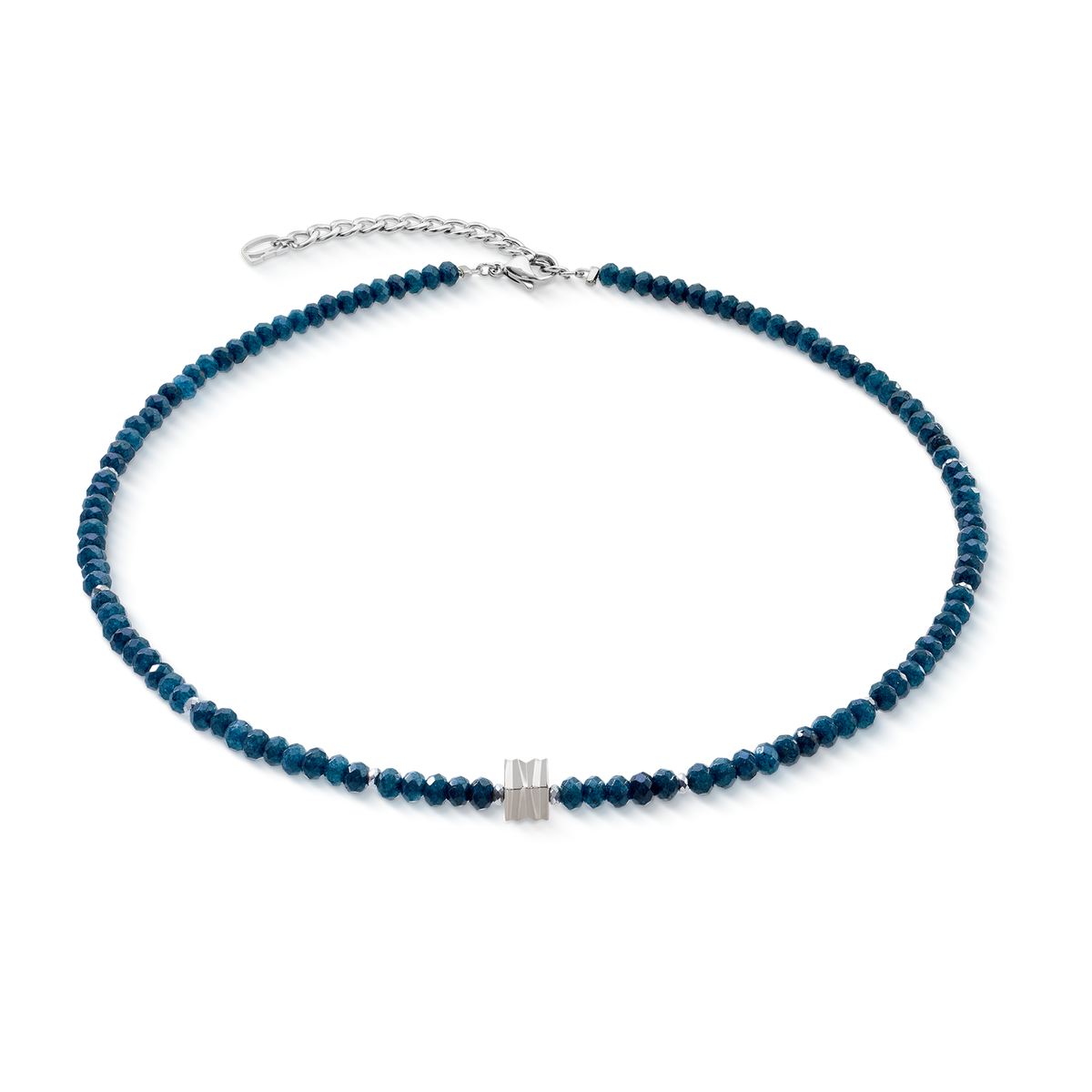 Necklace Wave Essence Navy Jade Silver