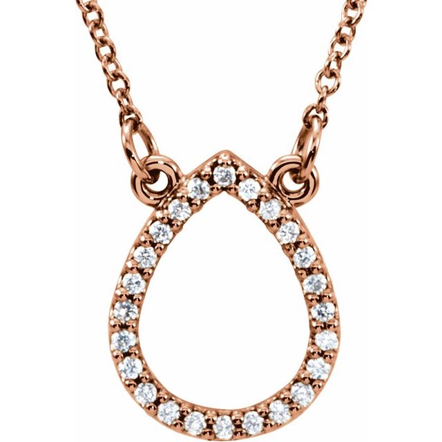 1.10Ct Natural Diamond Necklace in 14K White Gold