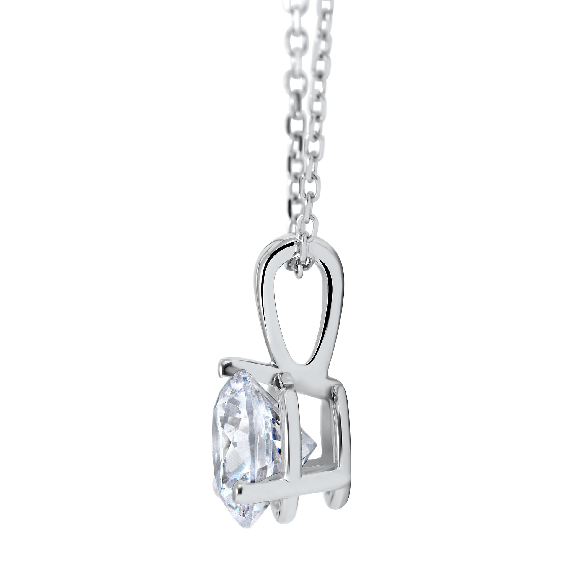 2 ct Solitaire Lab Grown Diamond Pendant available in 14K and Platinum