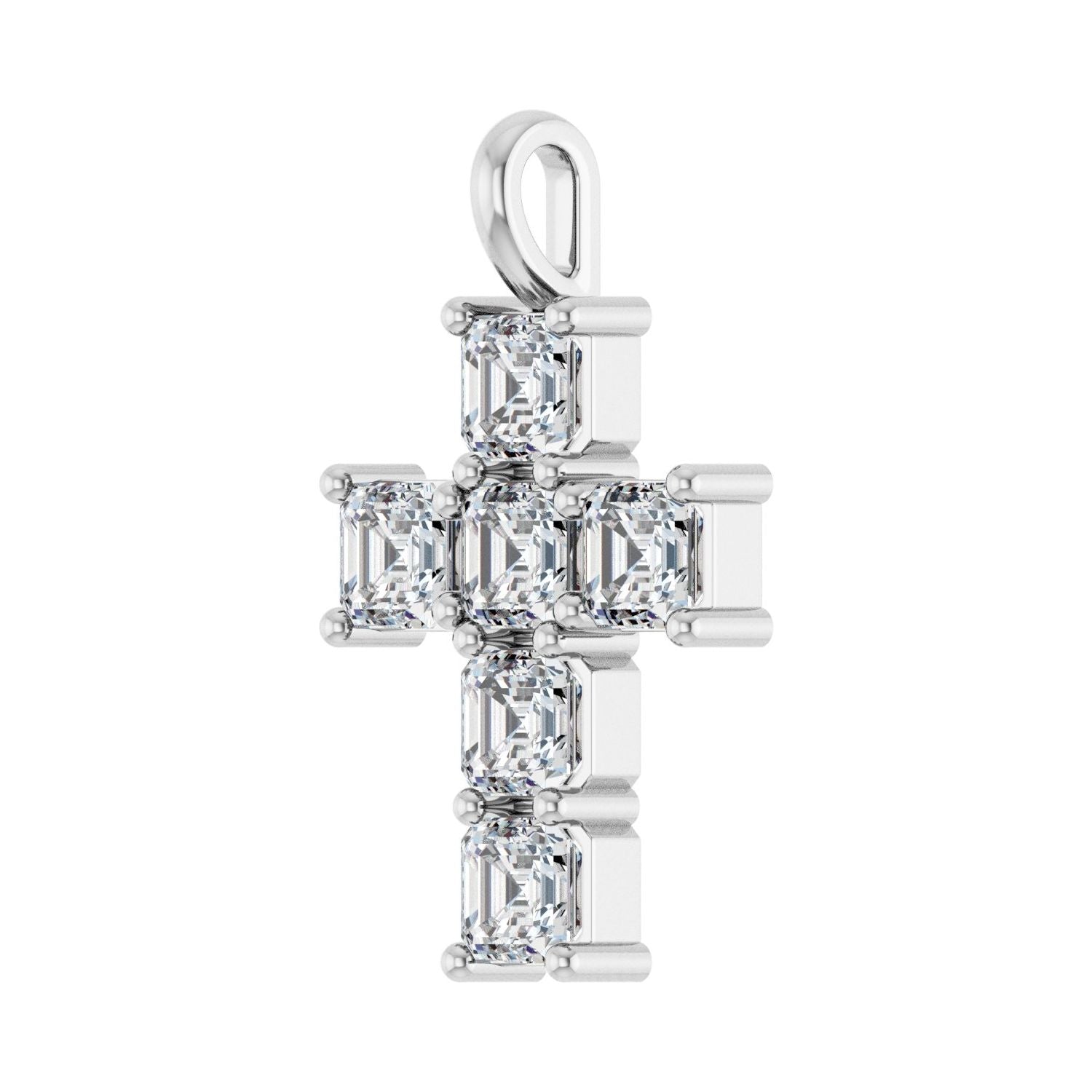 14k Gold Asscher Cut 2ct Lab-grown Diamond Pendant