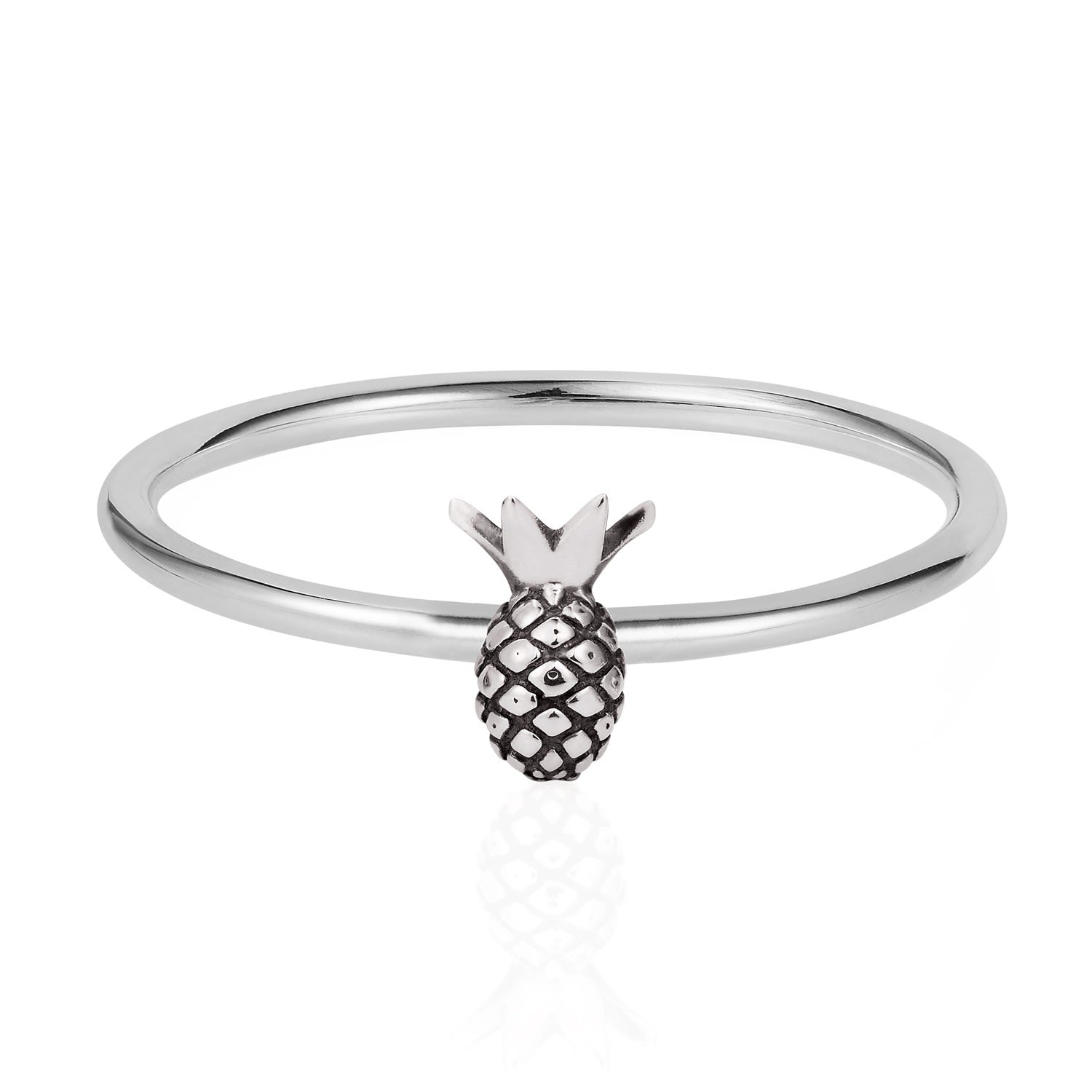 Tiny Pineapple Ring Silver