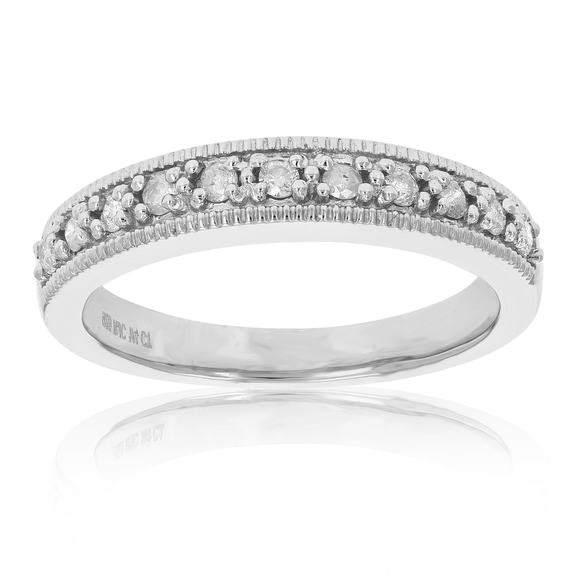 Sterling Silver Diamond Wedding Band (1/4 CT)