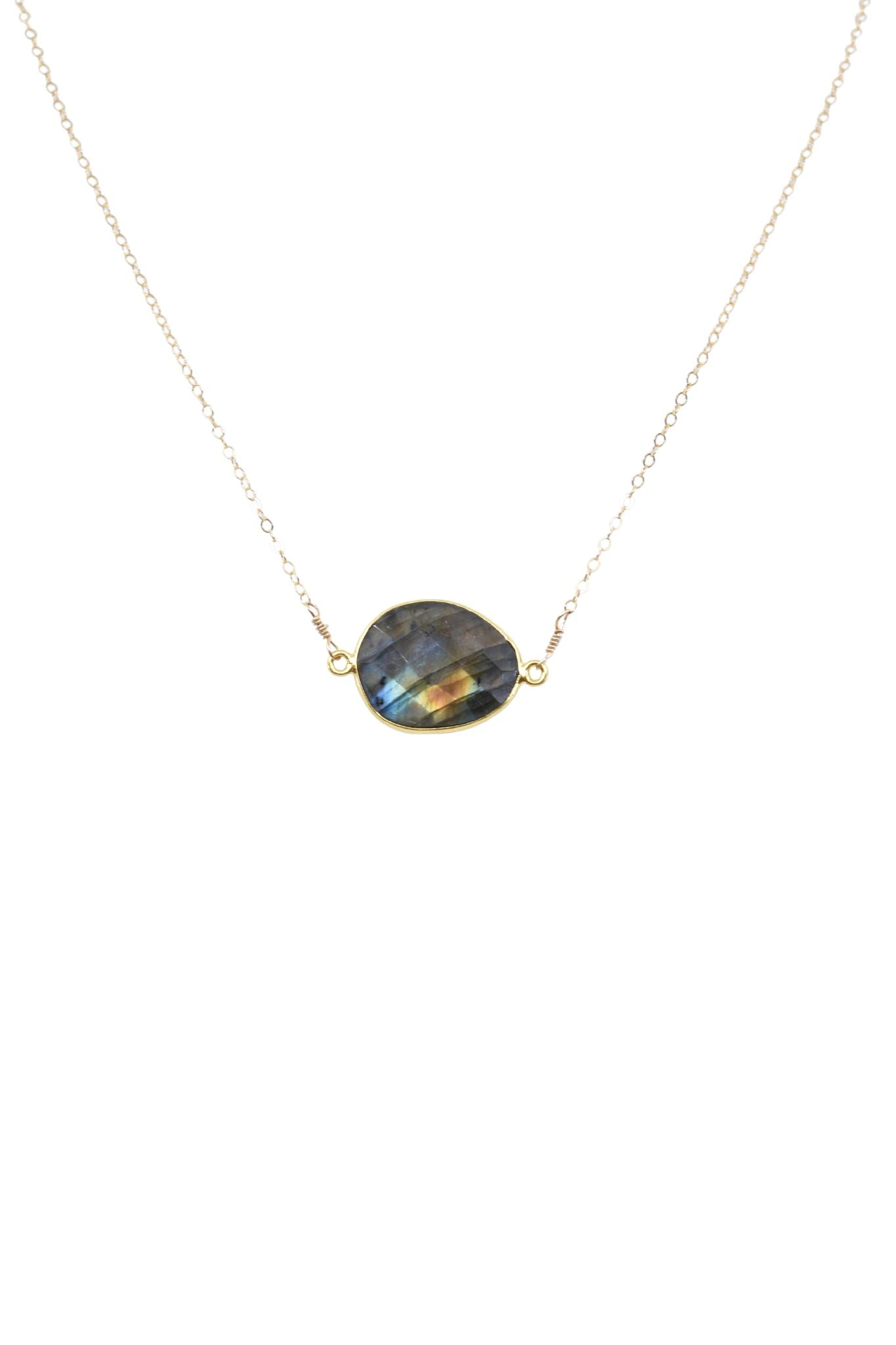 Mrs. Parker Demi Fine Necklace in Labradorite