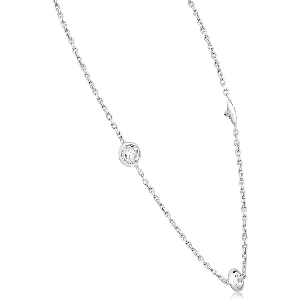 2 Ct Diamonds The Yard Necklace 14K White Gold Lab Grown Diamond