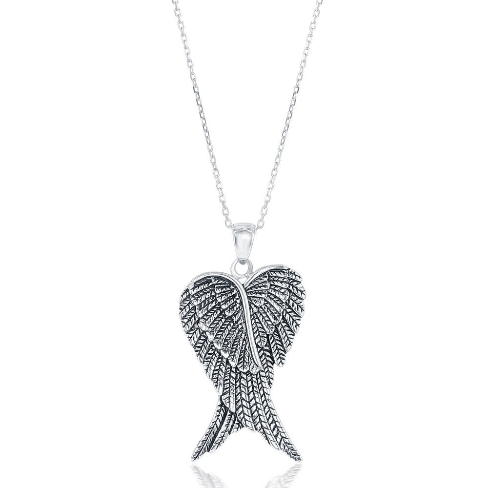 Sterling Silver Pair of Angel Wings Pendant