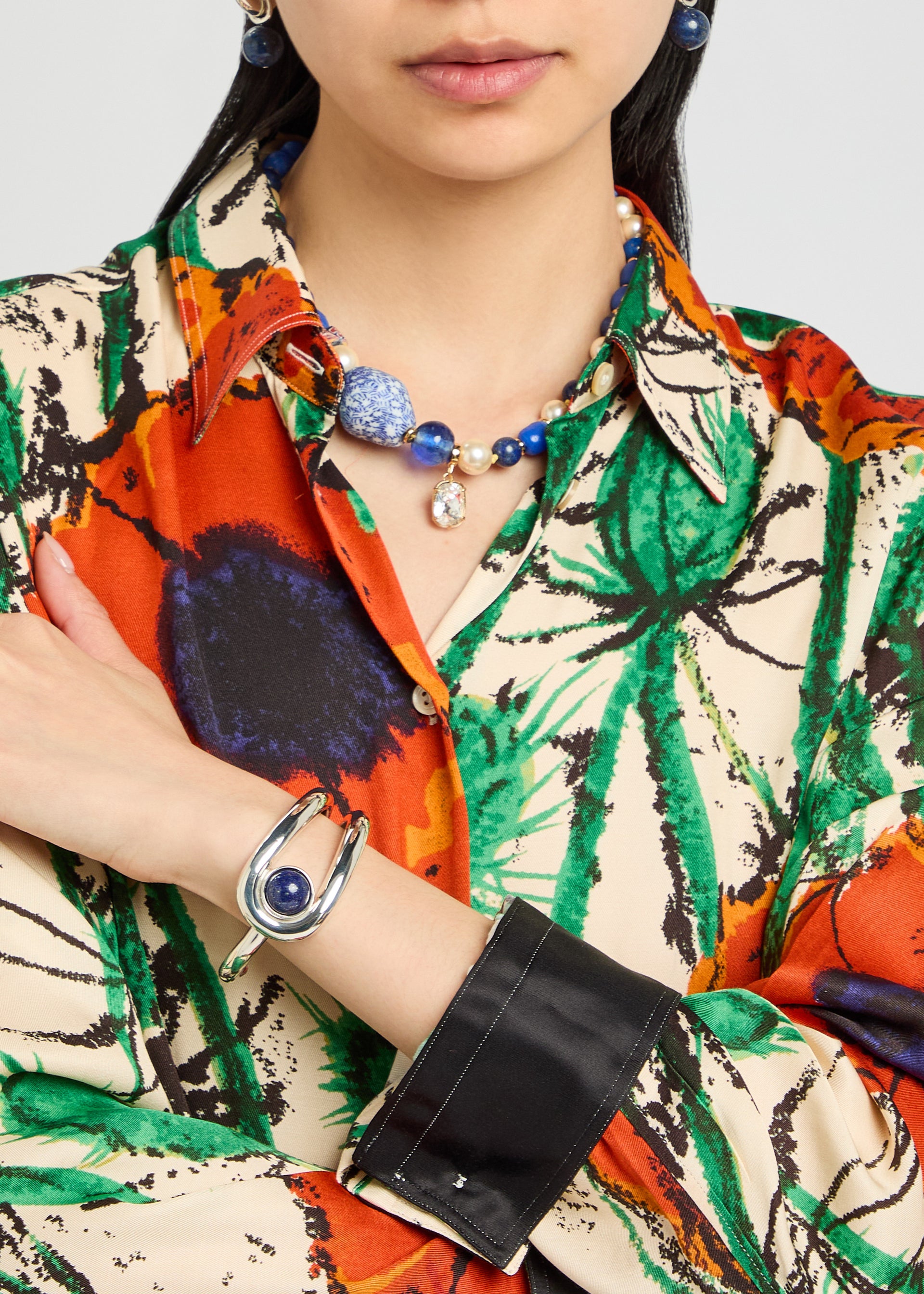 Becky sculpted sterling silver cuff