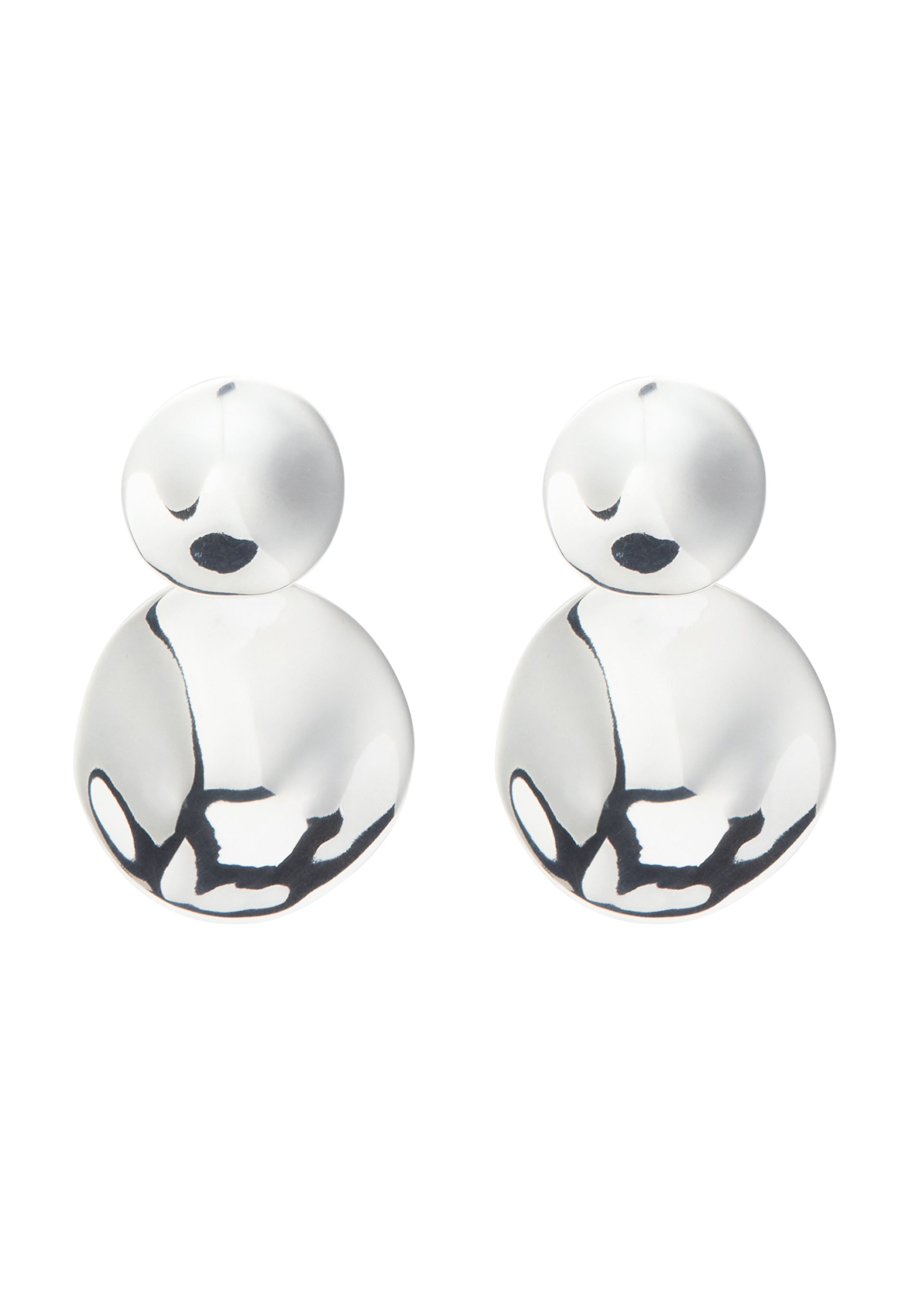 Short Stella sterling silver drop earrings