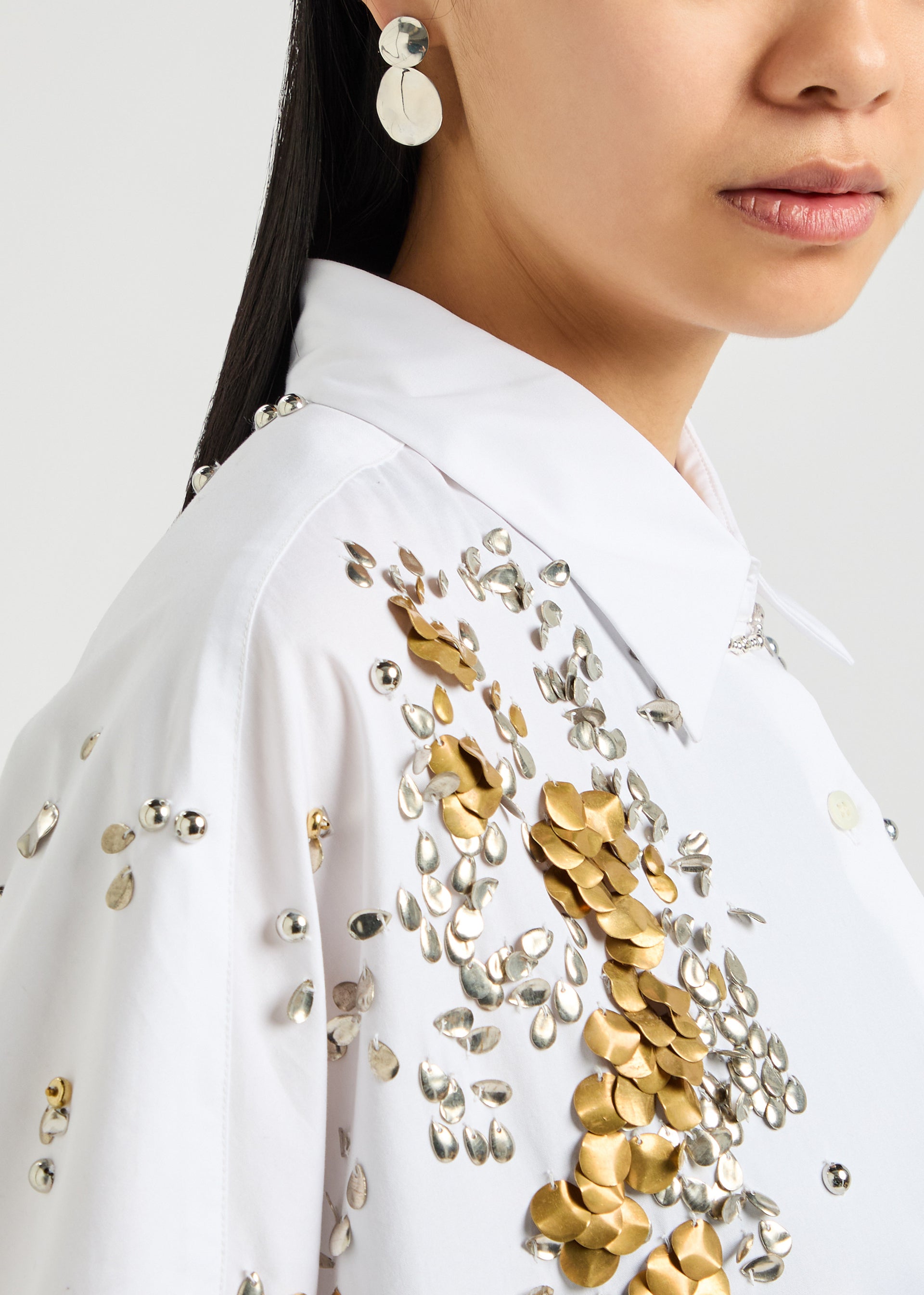 Short Stella sterling silver drop earrings