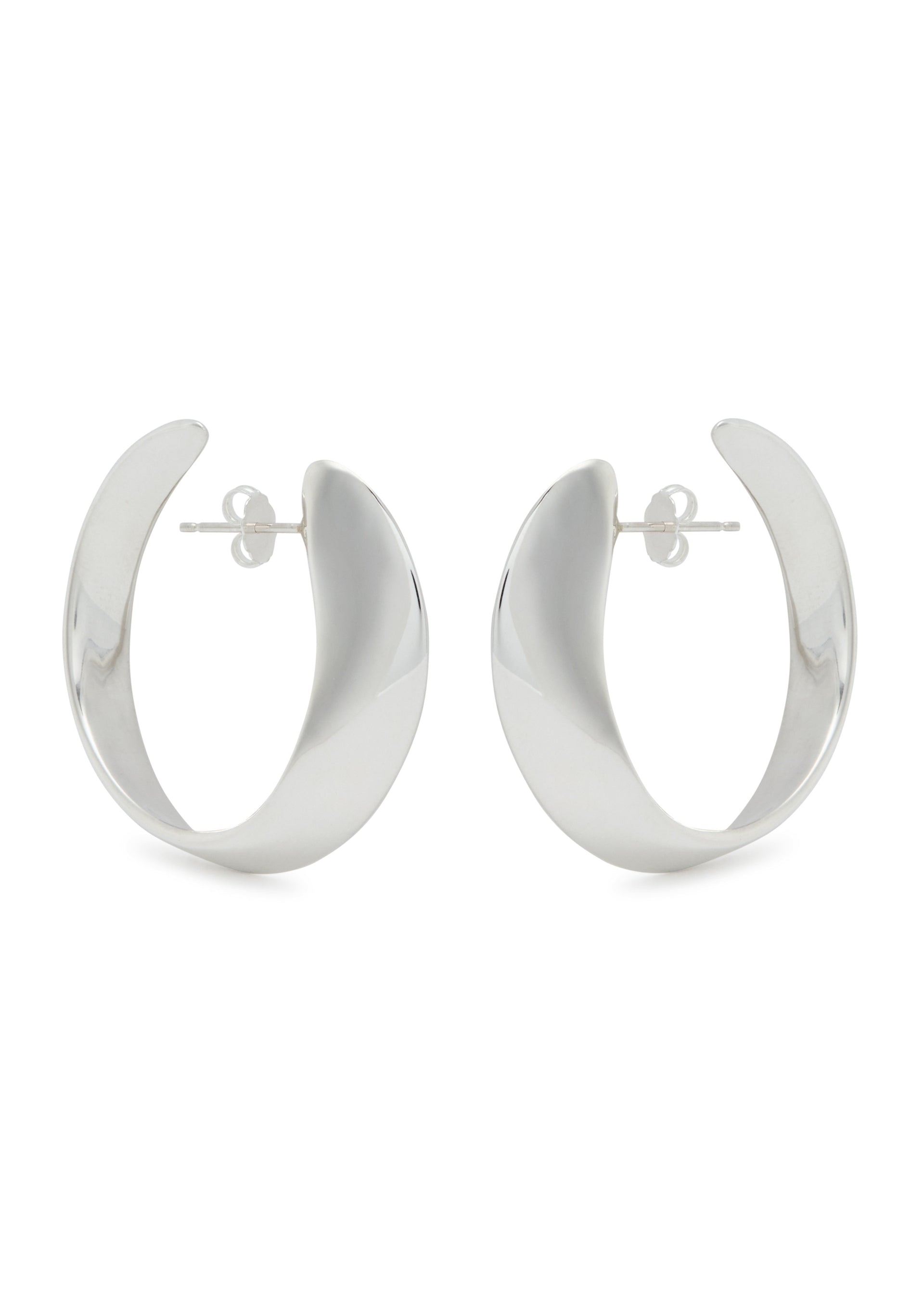 Daphne sterling silver hoop earrings
