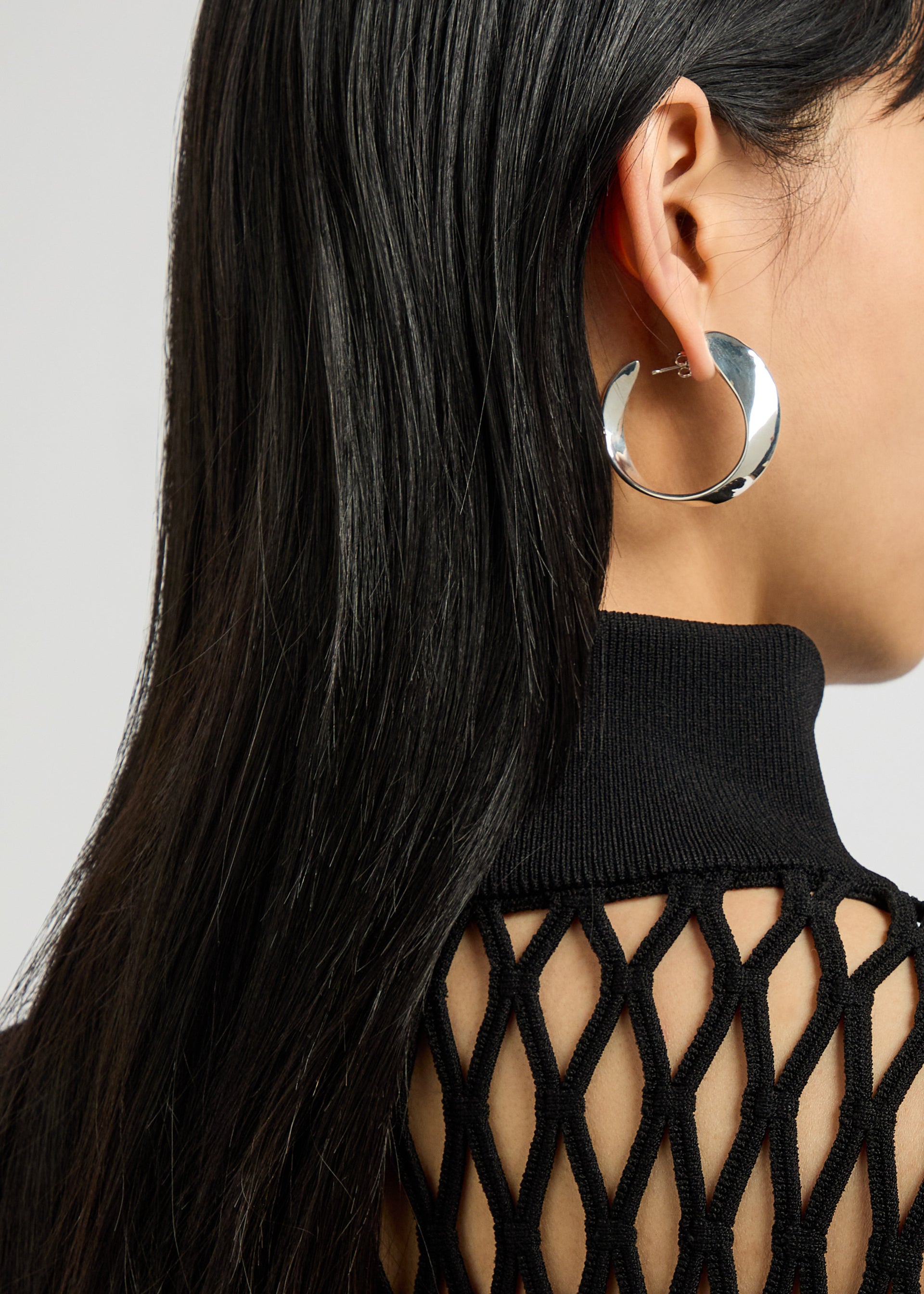 Daphne sterling silver hoop earrings
