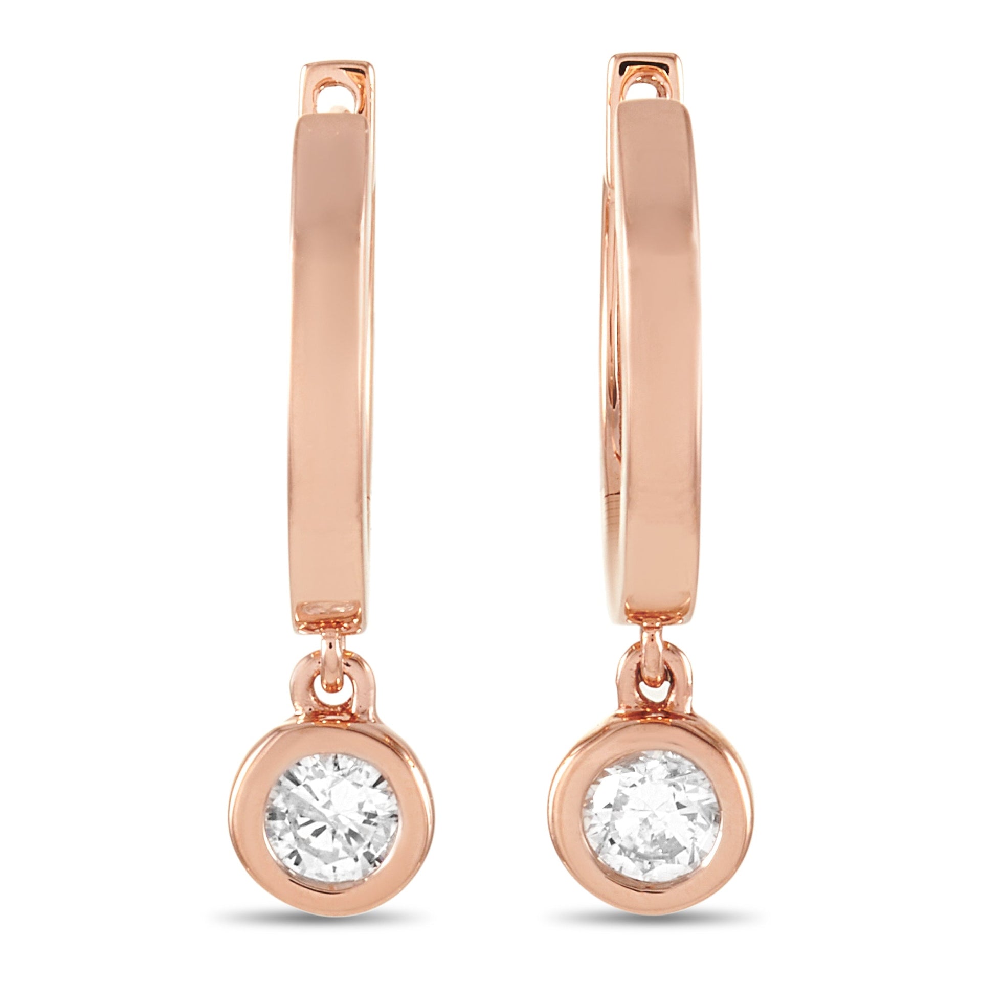 14K Rose Gold 0.25 ct Diamond Earrings