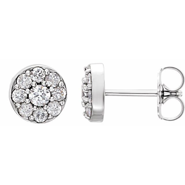 3.8Ct Lab-grown Diamond Earrings in 14K White Gold